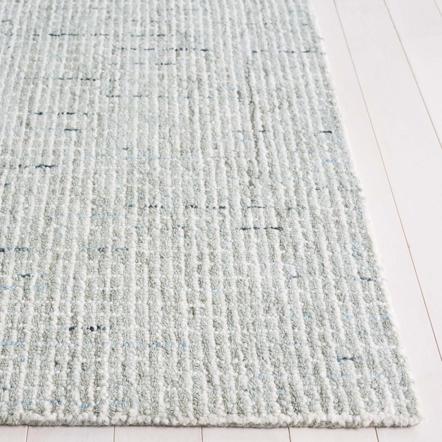 image:imageSAFAVIEH Area Rug 8x10 Abstract Collection Large Light Grey amp Ivory Handmade Wool Ideal for Living Room Bedroom Office Dining Space ABT468FSageIvory
