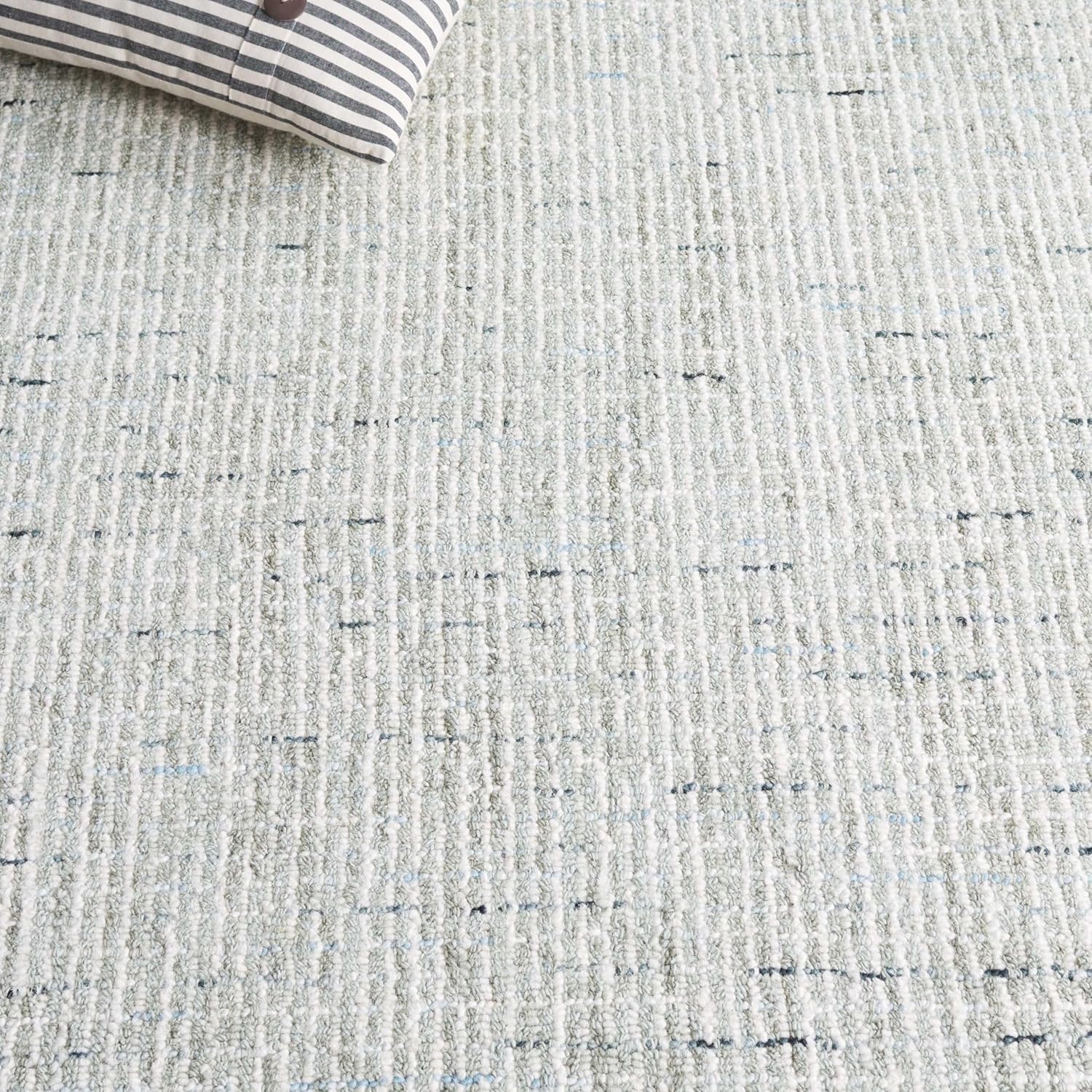 image:imageSAFAVIEH Area Rug 8x10 Abstract Collection Large Light Grey amp Ivory Handmade Wool Ideal for Living Room Bedroom Office Dining Space ABT468FSageIvory