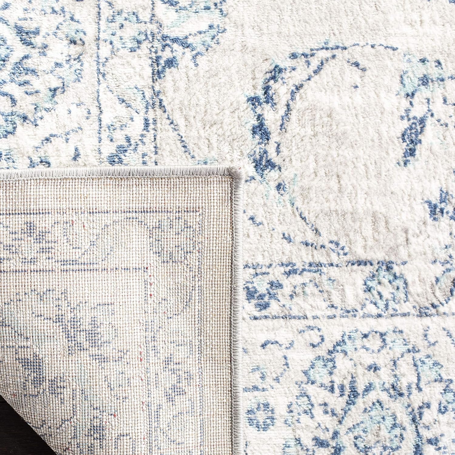 image:imageSAFAVIEH Area Rug 8x10 Brentwood Collection Large Light Grey amp Blue Oriental Floral Scroll Design NonShedding amp Easy Cleaning Ideal for Living Room Bedroom Office Dining Space BNT854GLight Grey Blue