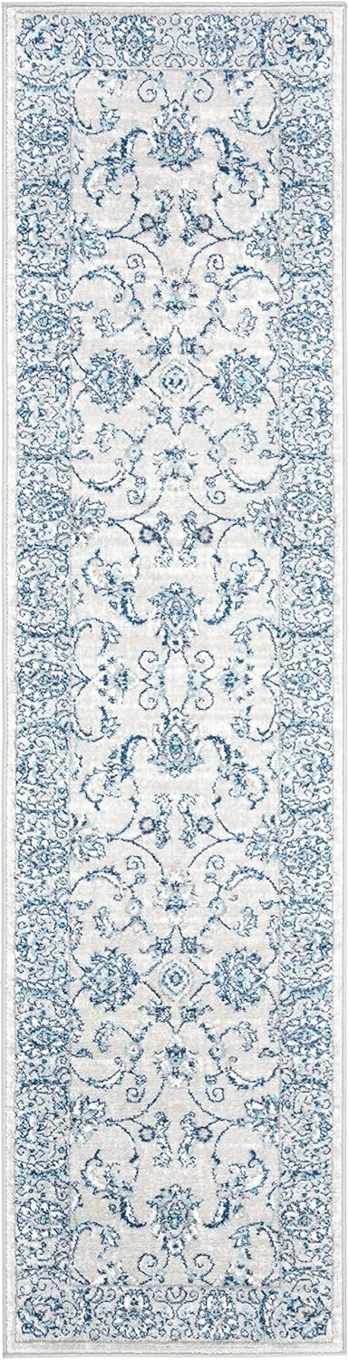image:imageSAFAVIEH Area Rug 8x10 Brentwood Collection Large Light Grey amp Blue Oriental Floral Scroll Design NonShedding amp Easy Cleaning Ideal for Living Room Bedroom Office Dining Space BNT854GLight Grey Blue