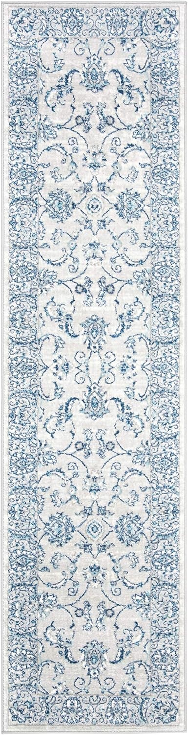 image:imageSAFAVIEH Area Rug 8x10 Brentwood Collection Large Light Grey amp Blue Oriental Floral Scroll Design NonShedding amp Easy Cleaning Ideal for Living Room Bedroom Office Dining Space BNT854GLight Grey Blue