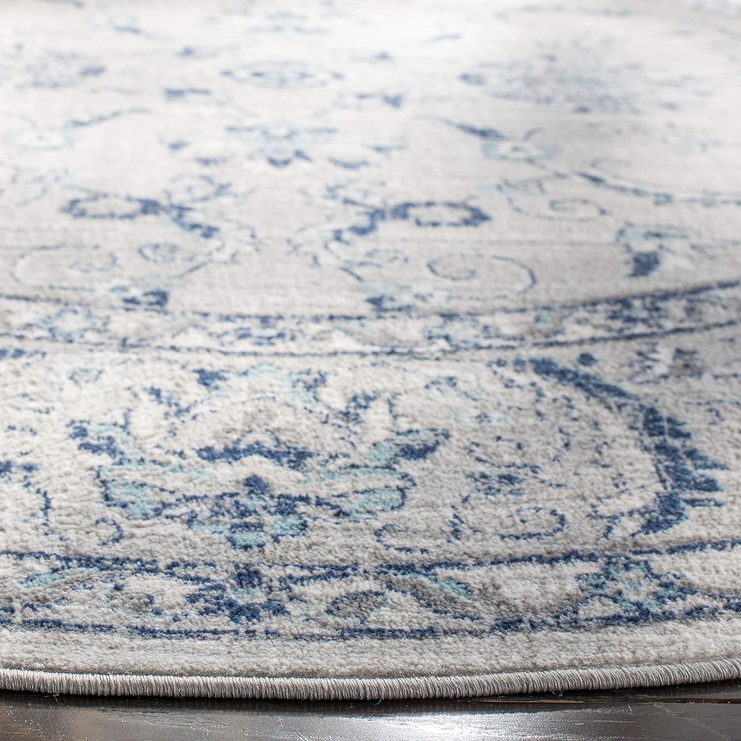 image:imageSAFAVIEH Area Rug 8x10 Brentwood Collection Large Light Grey amp Blue Oriental Floral Scroll Design NonShedding amp Easy Cleaning Ideal for Living Room Bedroom Office Dining Space BNT854GLight Grey Blue