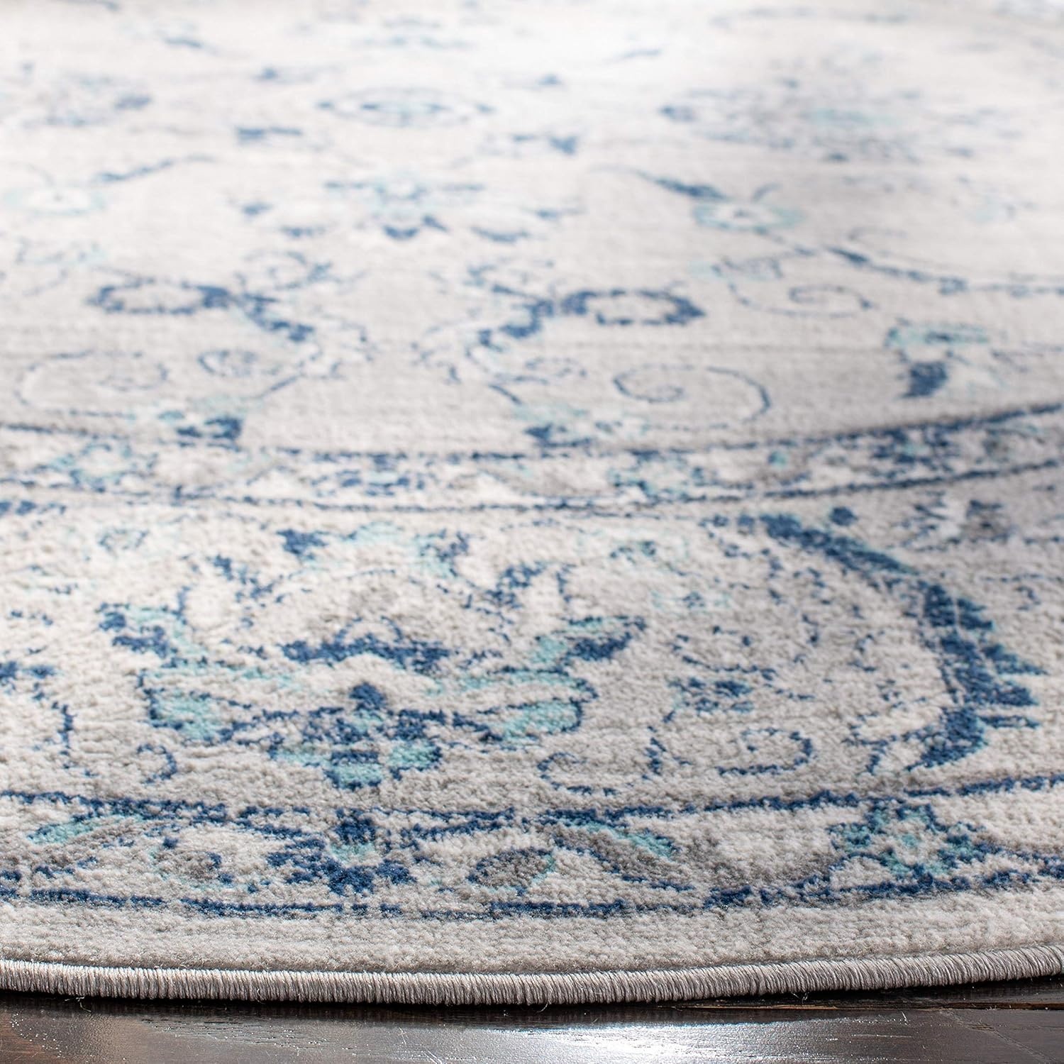 image:imageSAFAVIEH Area Rug 8x10 Brentwood Collection Large Light Grey amp Blue Oriental Floral Scroll Design NonShedding amp Easy Cleaning Ideal for Living Room Bedroom Office Dining Space BNT854GLight Grey Blue