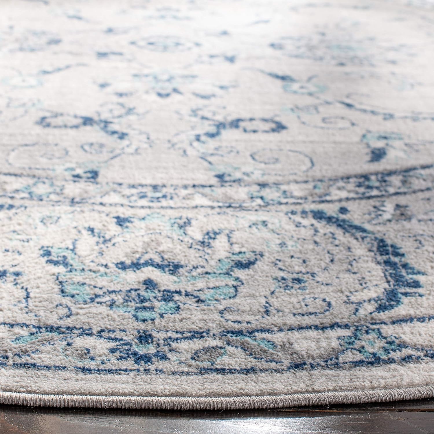 image:imageSAFAVIEH Area Rug 8x10 Brentwood Collection Large Light Grey amp Blue Oriental Floral Scroll Design NonShedding amp Easy Cleaning Ideal for Living Room Bedroom Office Dining Space BNT854GLight Grey Blue