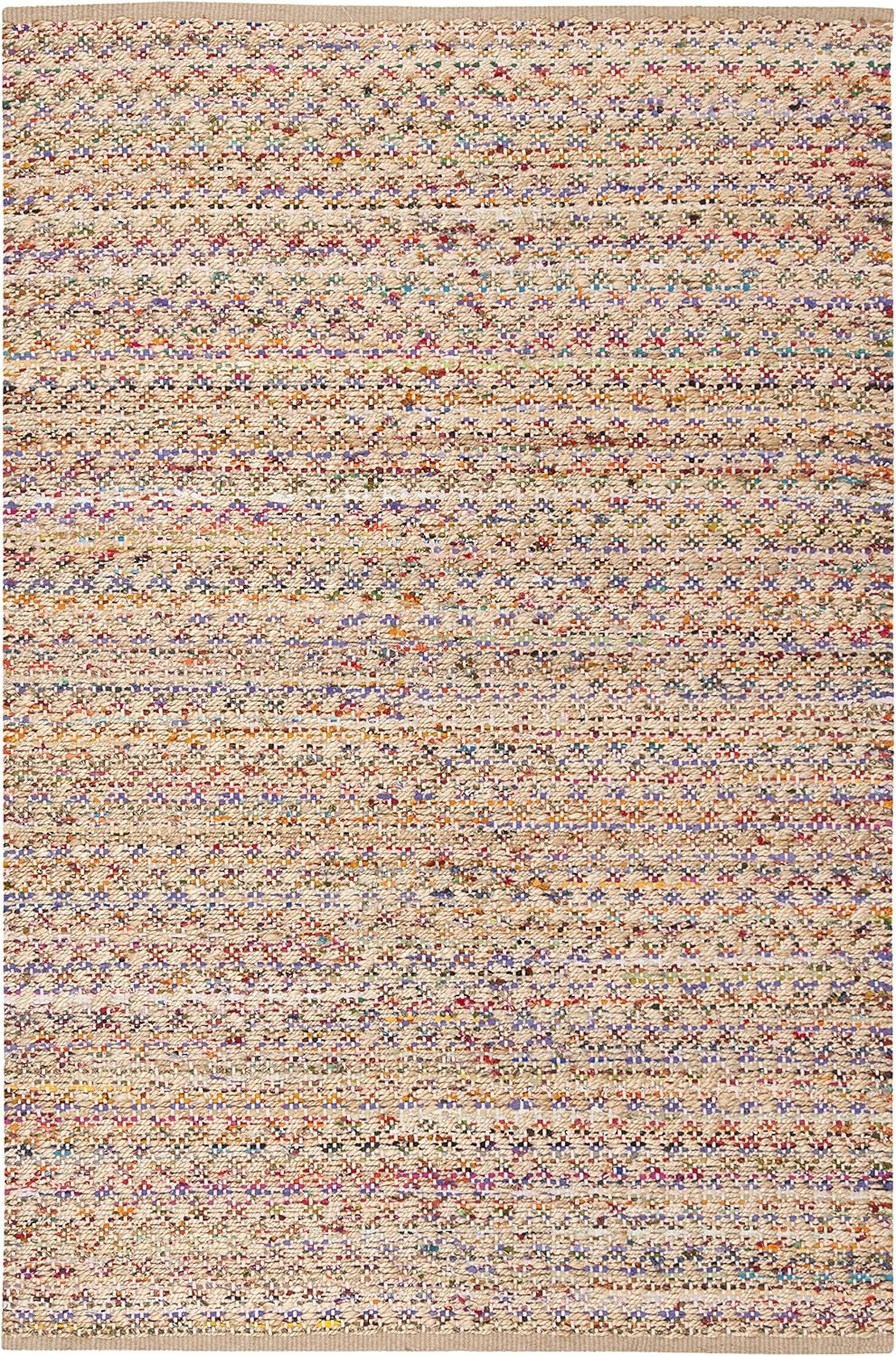 image:imageSAFAVIEH Area Rug 8x10 Cape Cod Collection Large Blue amp Natural Handmade Braided Jute Boho Design Ideal for Living Room Bedroom Office Dining Space CAP305MRedNatural