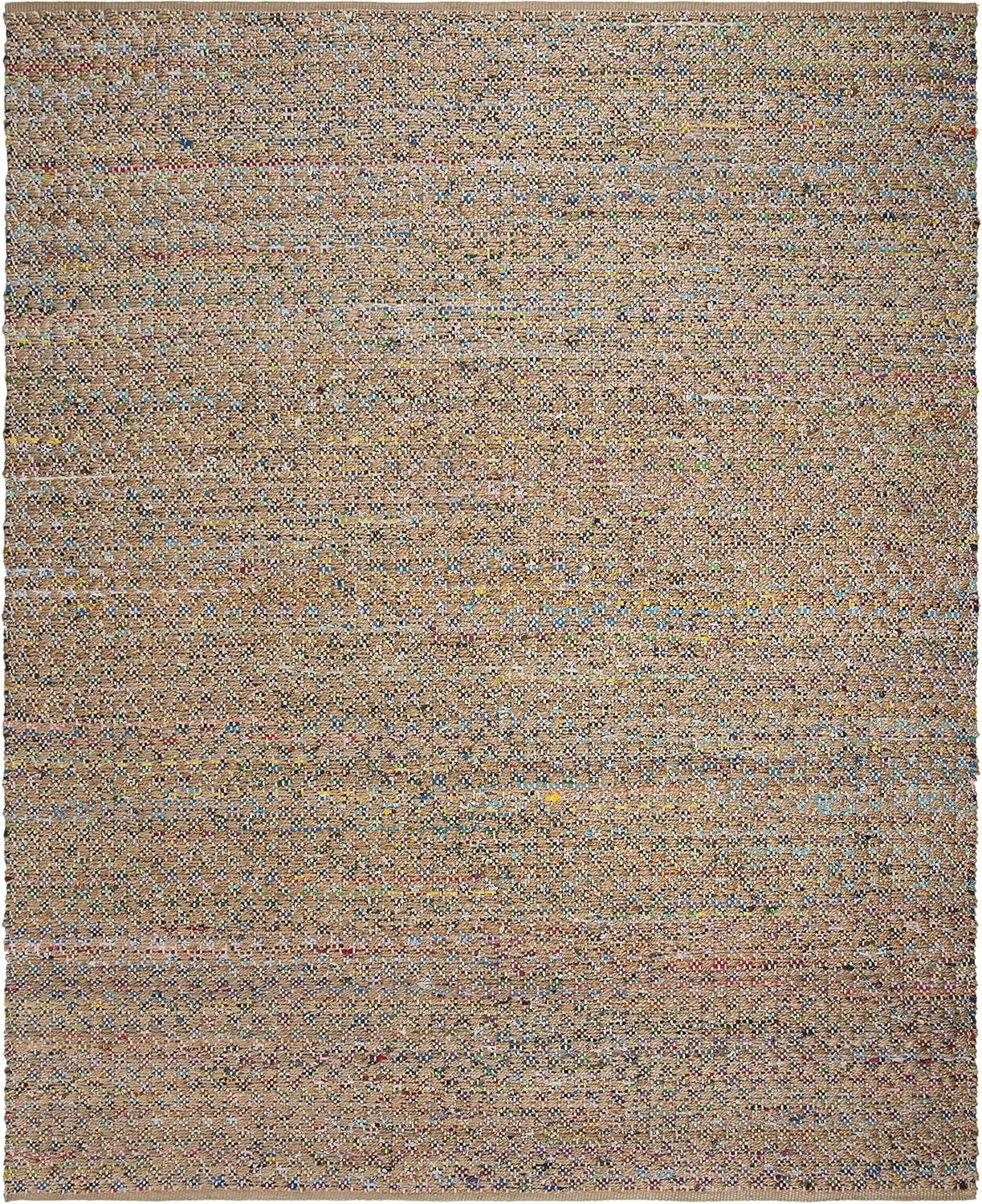 image:imageSAFAVIEH Area Rug 8x10 Cape Cod Collection Large Blue amp Natural Handmade Braided Jute Boho Design Ideal for Living Room Bedroom Office Dining Space CAP305MRedNatural