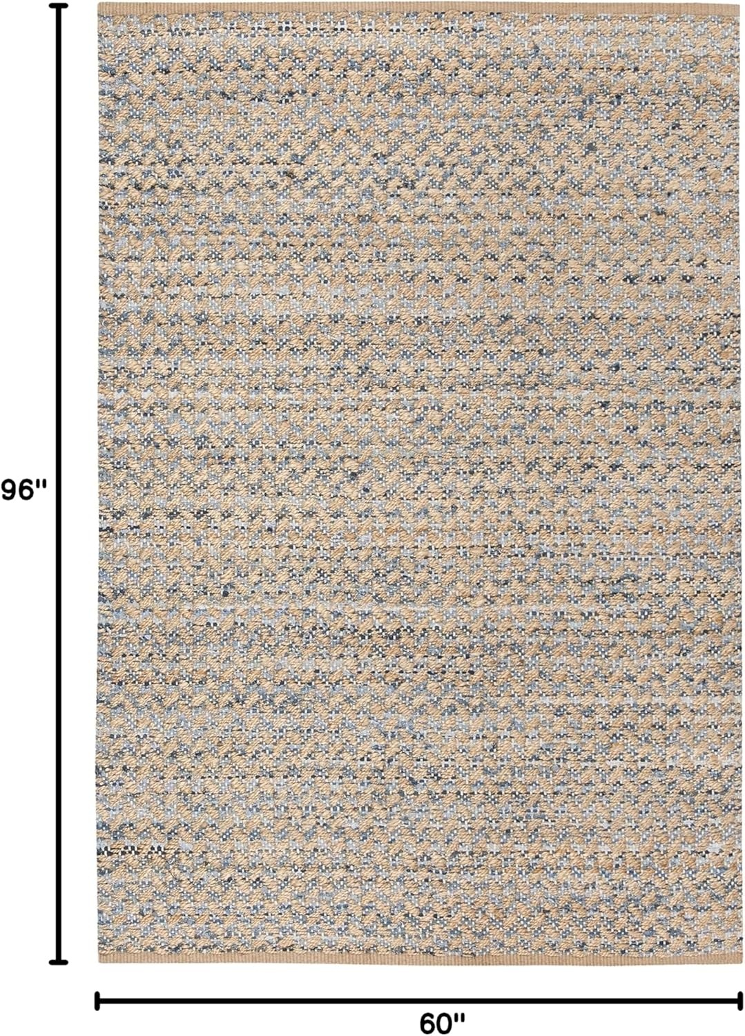 image:imageSAFAVIEH Area Rug 8x10 Cape Cod Collection Large Blue amp Natural Handmade Braided Jute Boho Design Ideal for Living Room Bedroom Office Dining Space CAP305MBlueNatural