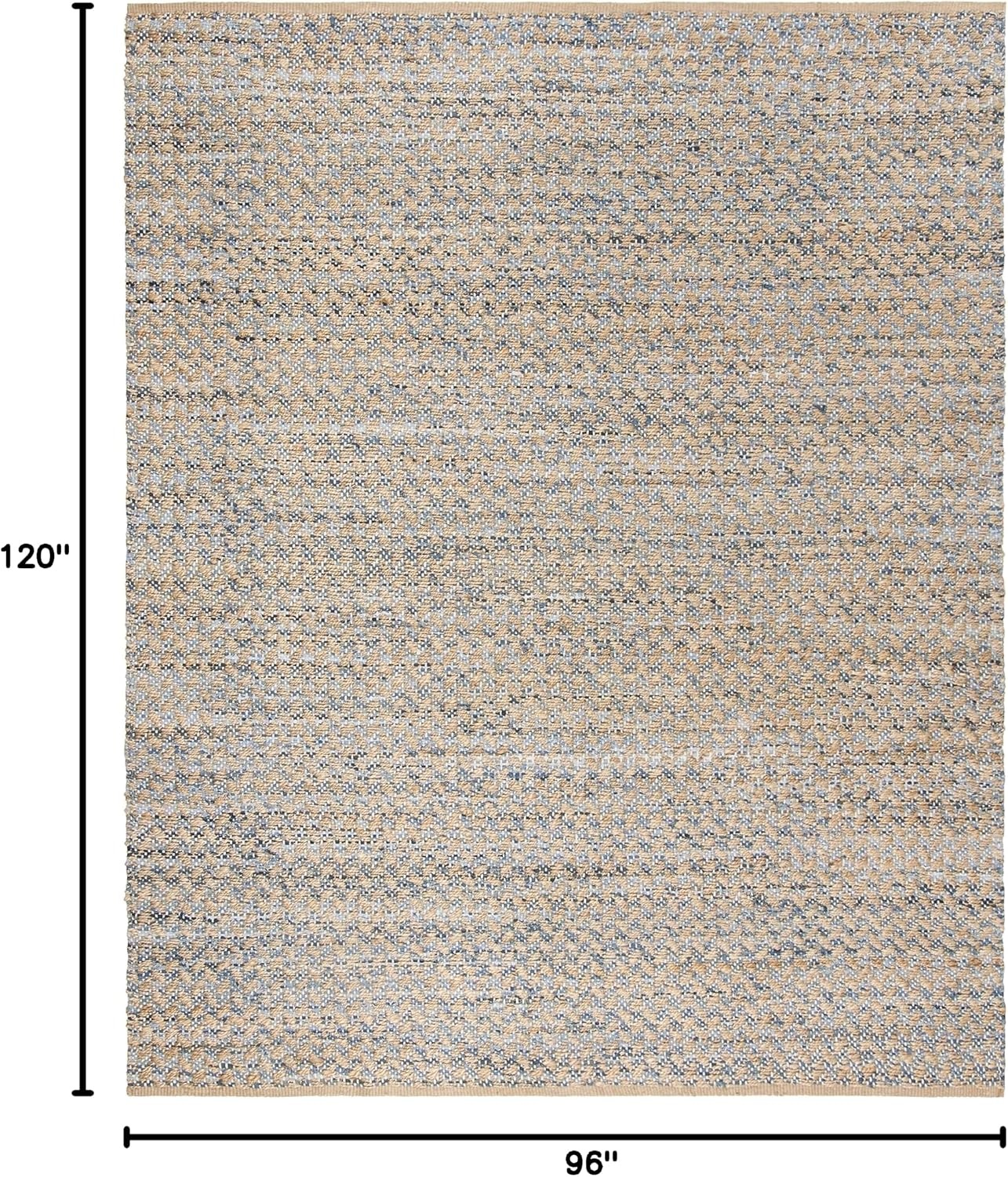 image:imageSAFAVIEH Area Rug 8x10 Cape Cod Collection Large Blue amp Natural Handmade Braided Jute Boho Design Ideal for Living Room Bedroom Office Dining Space CAP305MBlueNatural