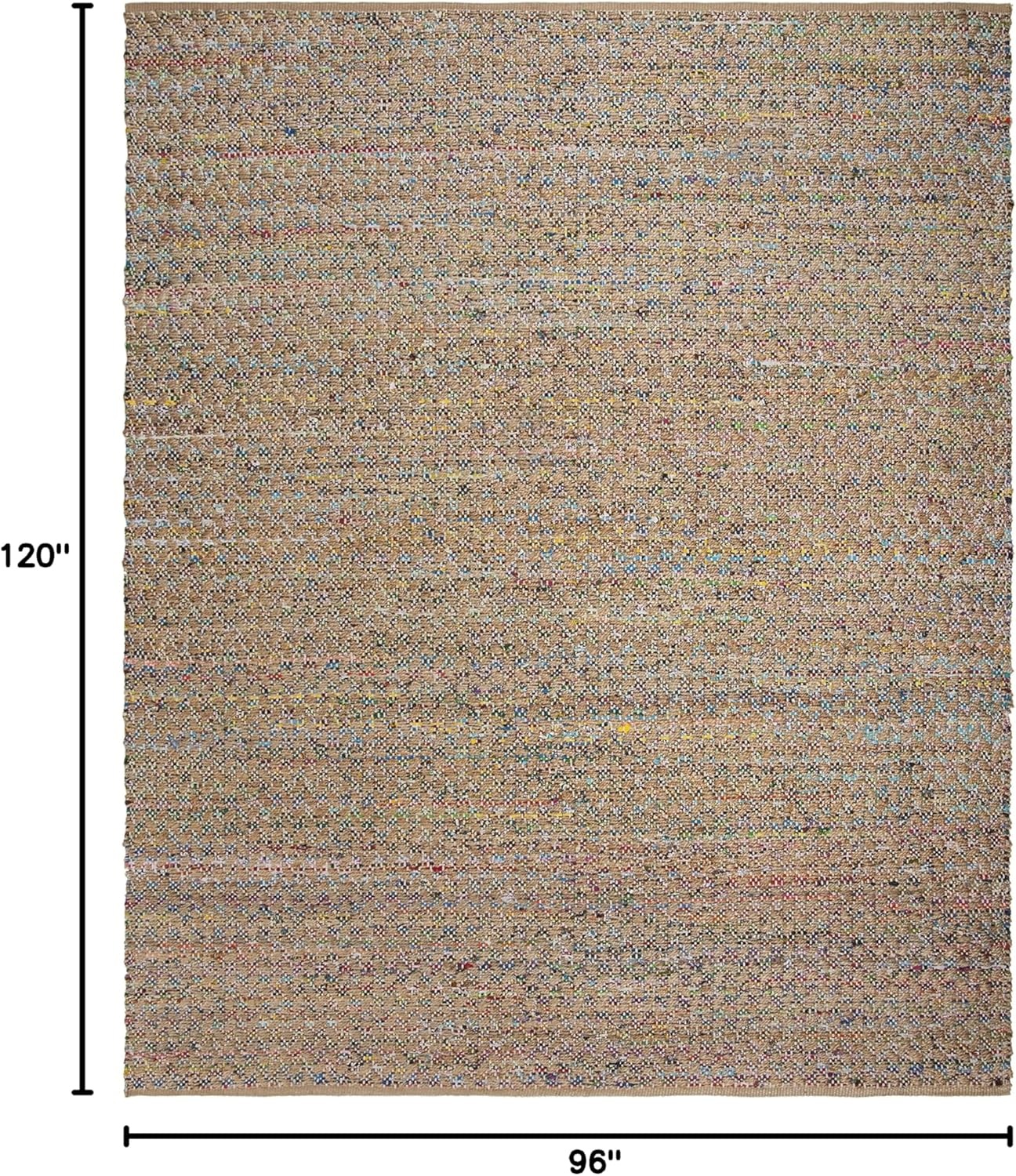 image:imageSAFAVIEH Area Rug 8x10 Cape Cod Collection Large Blue amp Natural Handmade Braided Jute Boho Design Ideal for Living Room Bedroom Office Dining Space CAP305MRedNatural