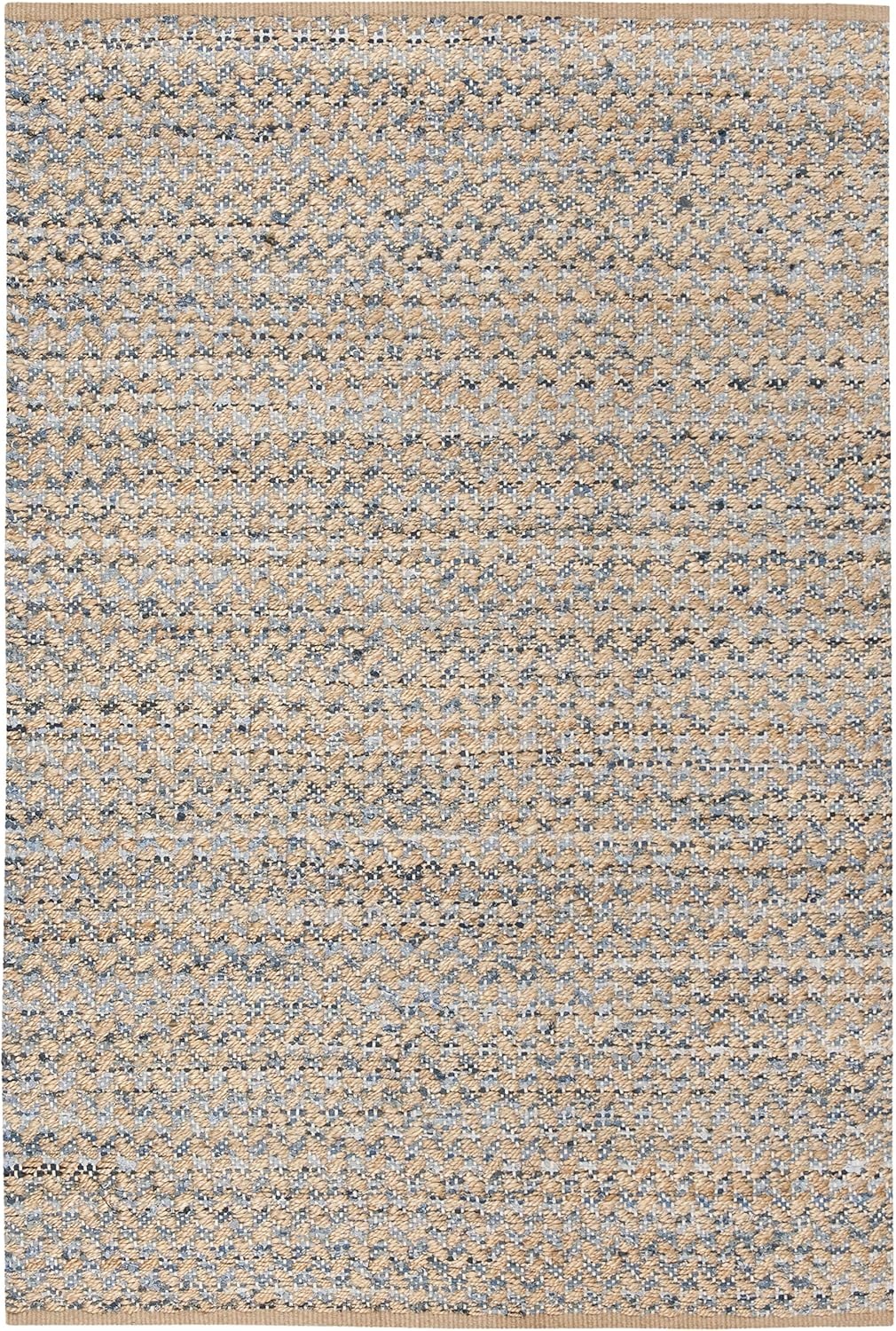 image:imageSAFAVIEH Area Rug 8x10 Cape Cod Collection Large Blue amp Natural Handmade Braided Jute Boho Design Ideal for Living Room Bedroom Office Dining Space CAP305MBlueNatural