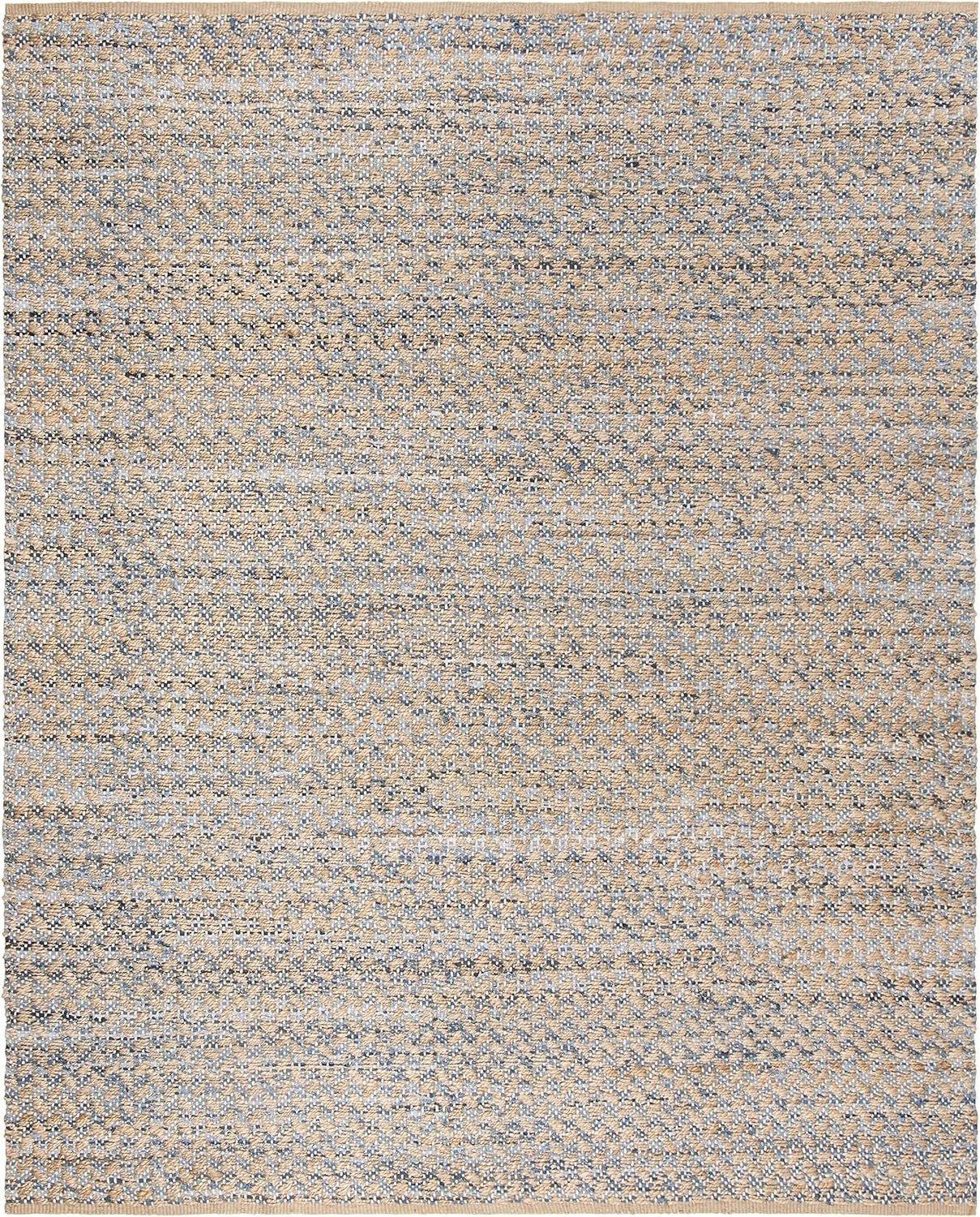 image:imageSAFAVIEH Area Rug 8x10 Cape Cod Collection Large Blue amp Natural Handmade Braided Jute Boho Design Ideal for Living Room Bedroom Office Dining Space CAP305MBlueNatural