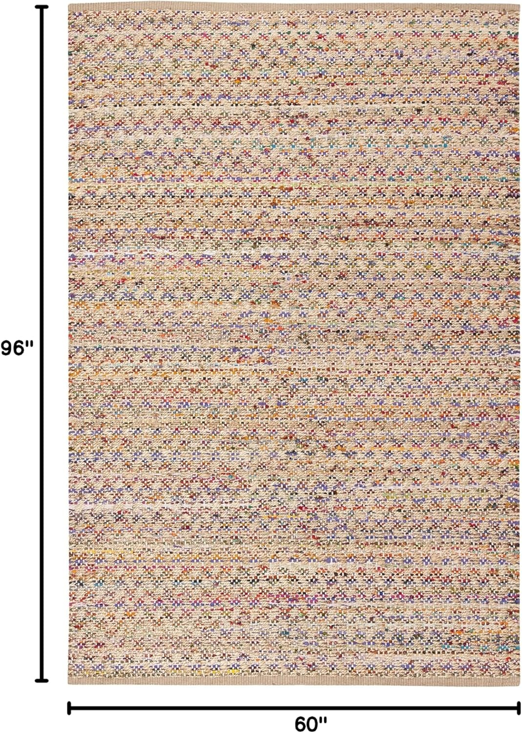 image:imageSAFAVIEH Area Rug 8x10 Cape Cod Collection Large Blue amp Natural Handmade Braided Jute Boho Design Ideal for Living Room Bedroom Office Dining Space CAP305MRedNatural