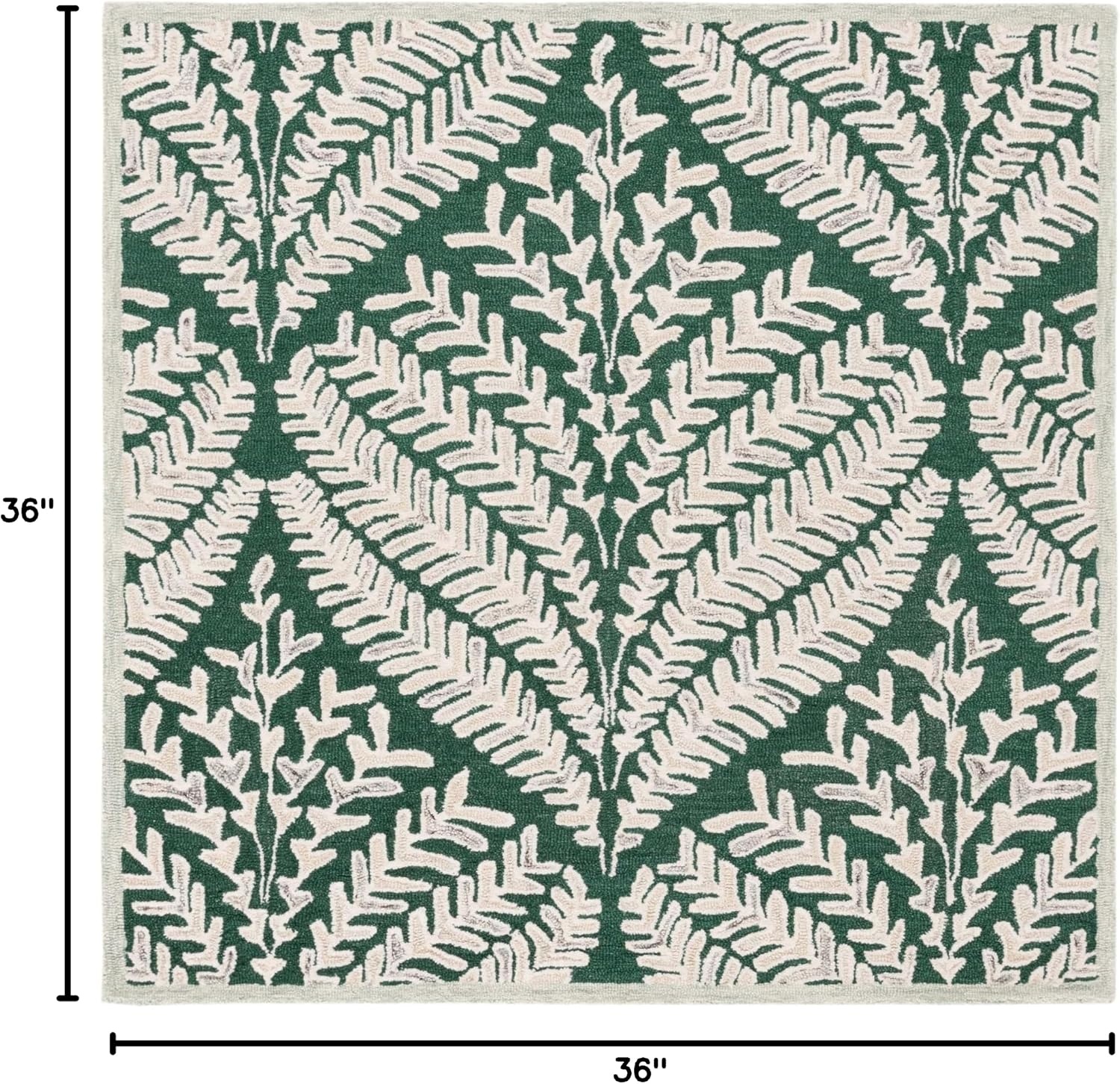 image:imageSAFAVIEH Area Rug 8x10 Capri Collection Large Ivory amp Blue Handmade Wool Ideal for Living Room Bedroom Office Dining Space CPR208ADark GreenIvory