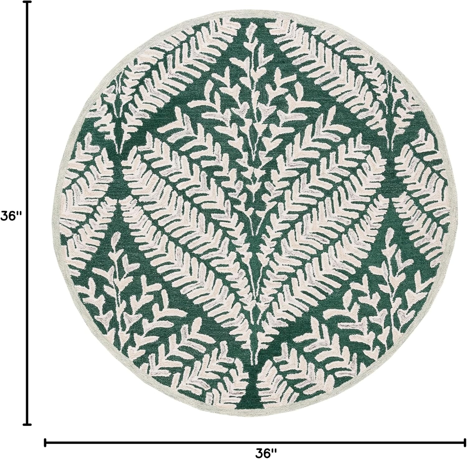 image:imageSAFAVIEH Area Rug 8x10 Capri Collection Large Ivory amp Blue Handmade Wool Ideal for Living Room Bedroom Office Dining Space CPR208ADark GreenIvory
