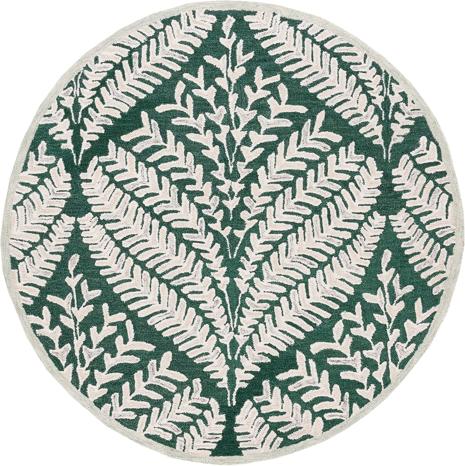 image:imageSAFAVIEH Area Rug 8x10 Capri Collection Large Ivory amp Blue Handmade Wool Ideal for Living Room Bedroom Office Dining Space CPR208ADark GreenIvory