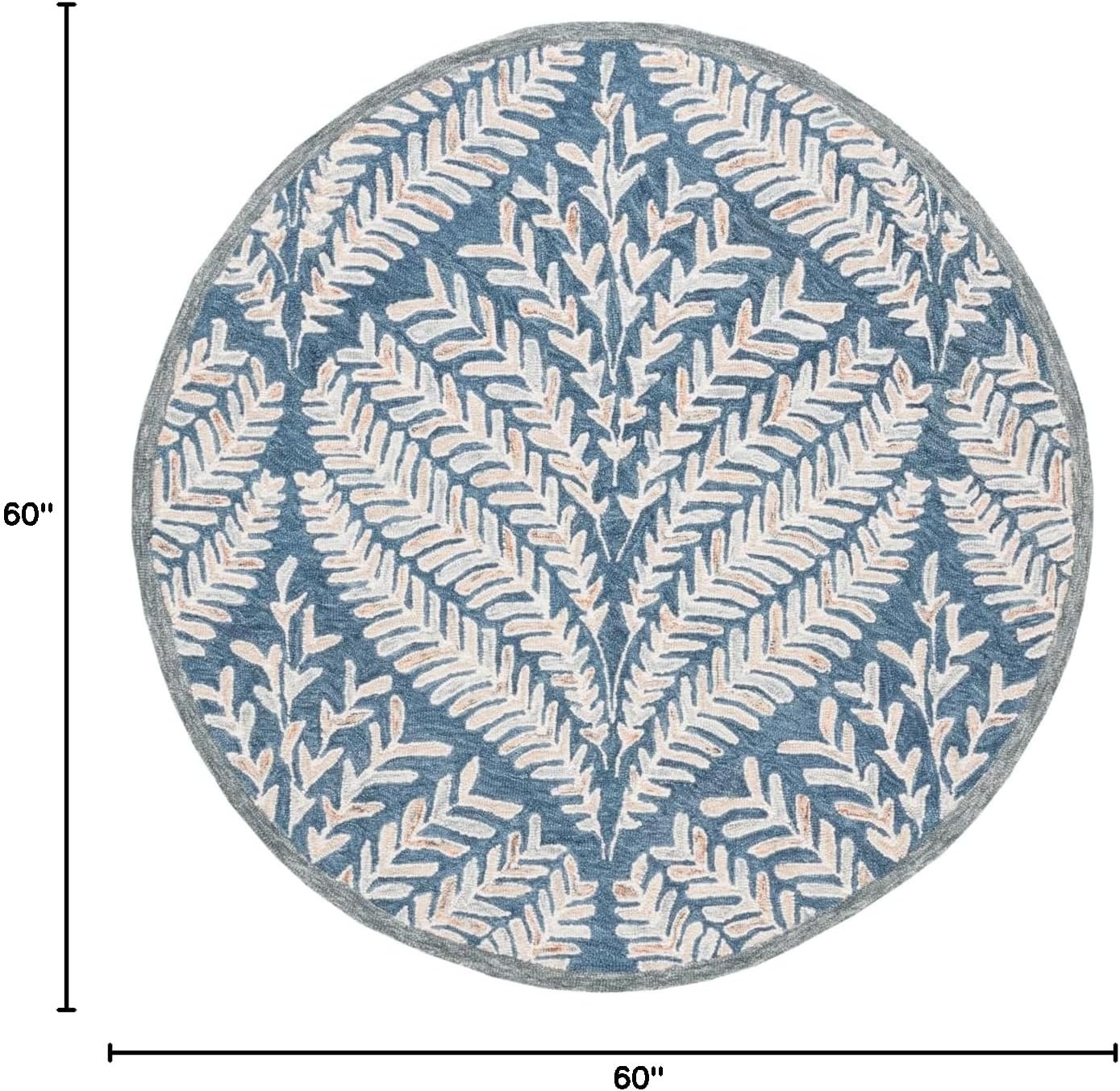 image:imageSAFAVIEH Area Rug 8x10 Capri Collection Large Ivory amp Blue Handmade Wool Ideal for Living Room Bedroom Office Dining Space CPR208AGreyIvory