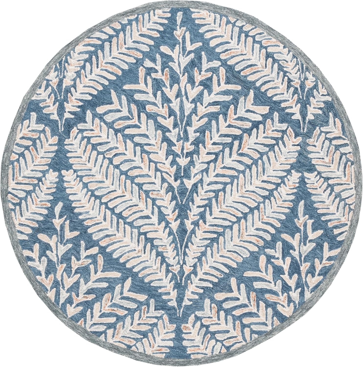 image:imageSAFAVIEH Area Rug 8x10 Capri Collection Large Ivory amp Blue Handmade Wool Ideal for Living Room Bedroom Office Dining Space CPR208AGreyIvory