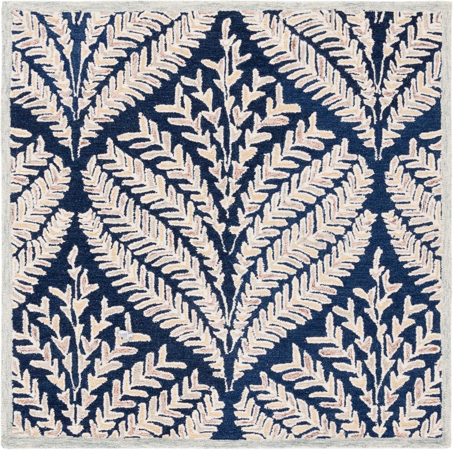 image:imageSAFAVIEH Area Rug 8x10 Capri Collection Large Ivory amp Blue Handmade Wool Ideal for Living Room Bedroom Office Dining Space CPR208ANavyIvory