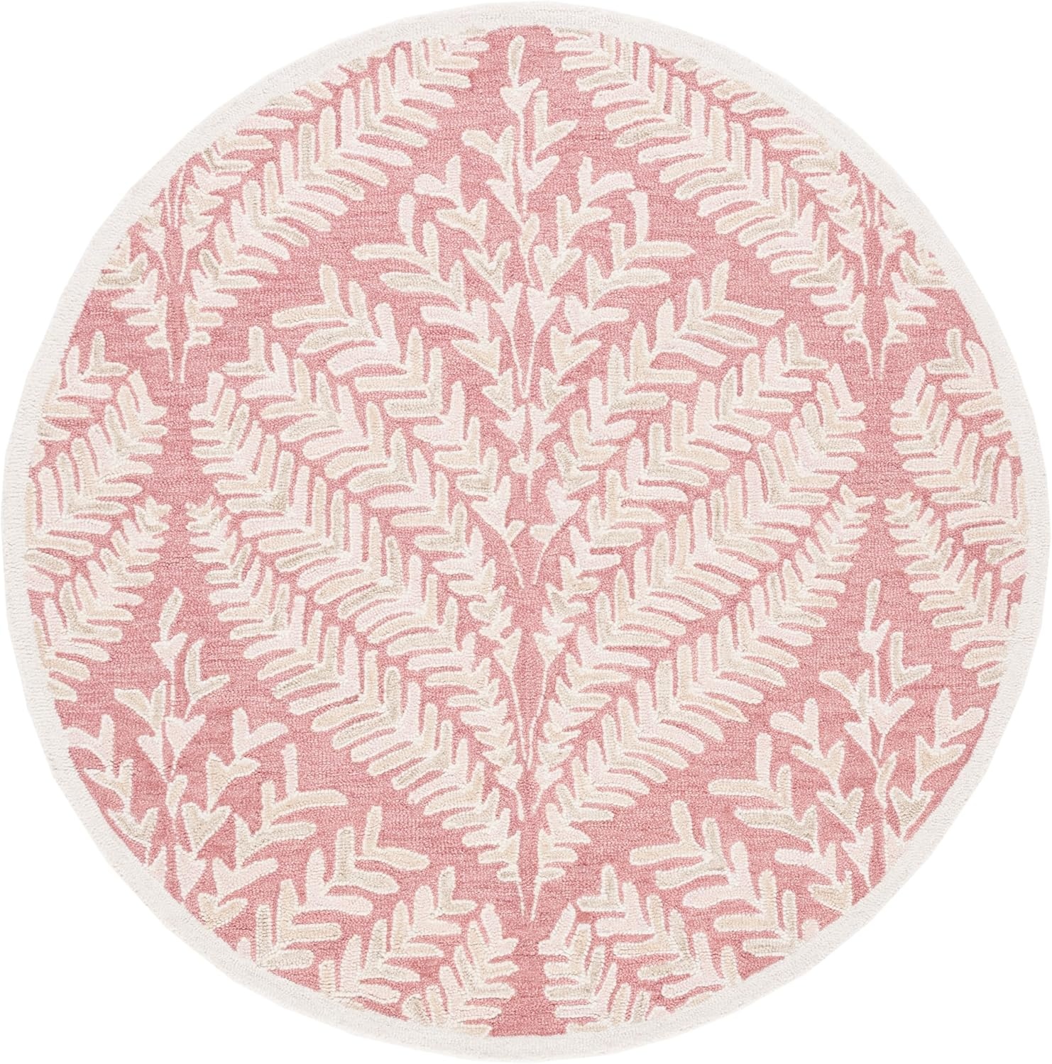 image:imageSAFAVIEH Area Rug 8x10 Capri Collection Large Ivory amp Blue Handmade Wool Ideal for Living Room Bedroom Office Dining Space CPR208APinkIvory