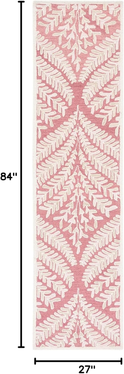 image:imageSAFAVIEH Area Rug 8x10 Capri Collection Large Ivory amp Blue Handmade Wool Ideal for Living Room Bedroom Office Dining Space CPR208APinkIvory