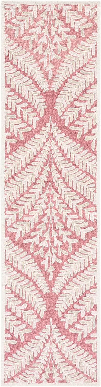 image:imageSAFAVIEH Area Rug 8x10 Capri Collection Large Ivory amp Blue Handmade Wool Ideal for Living Room Bedroom Office Dining Space CPR208APinkIvory