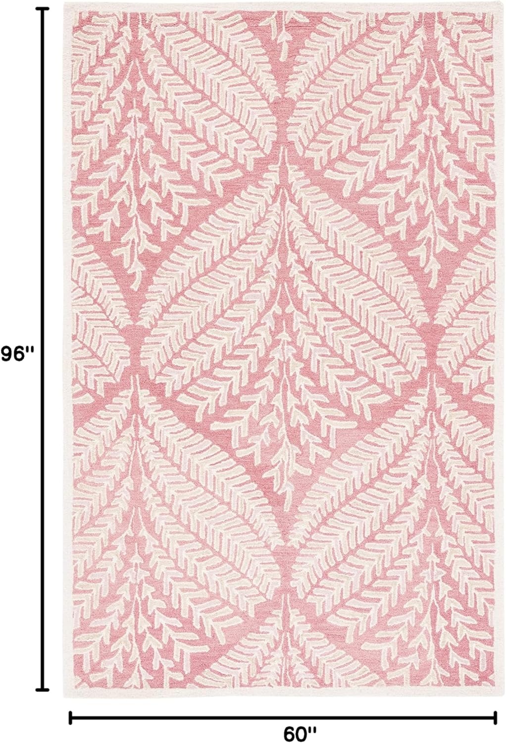 image:imageSAFAVIEH Area Rug 8x10 Capri Collection Large Ivory amp Blue Handmade Wool Ideal for Living Room Bedroom Office Dining Space CPR208APinkIvory