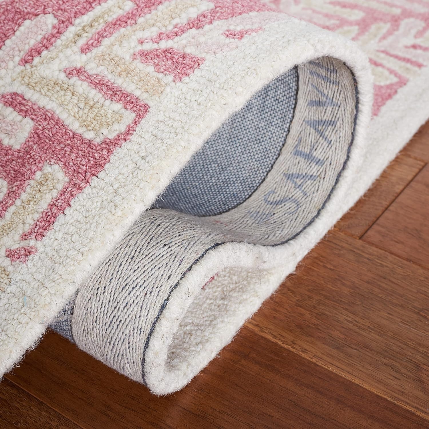 image:imageSAFAVIEH Area Rug 8x10 Capri Collection Large Ivory amp Blue Handmade Wool Ideal for Living Room Bedroom Office Dining Space CPR208APinkIvory