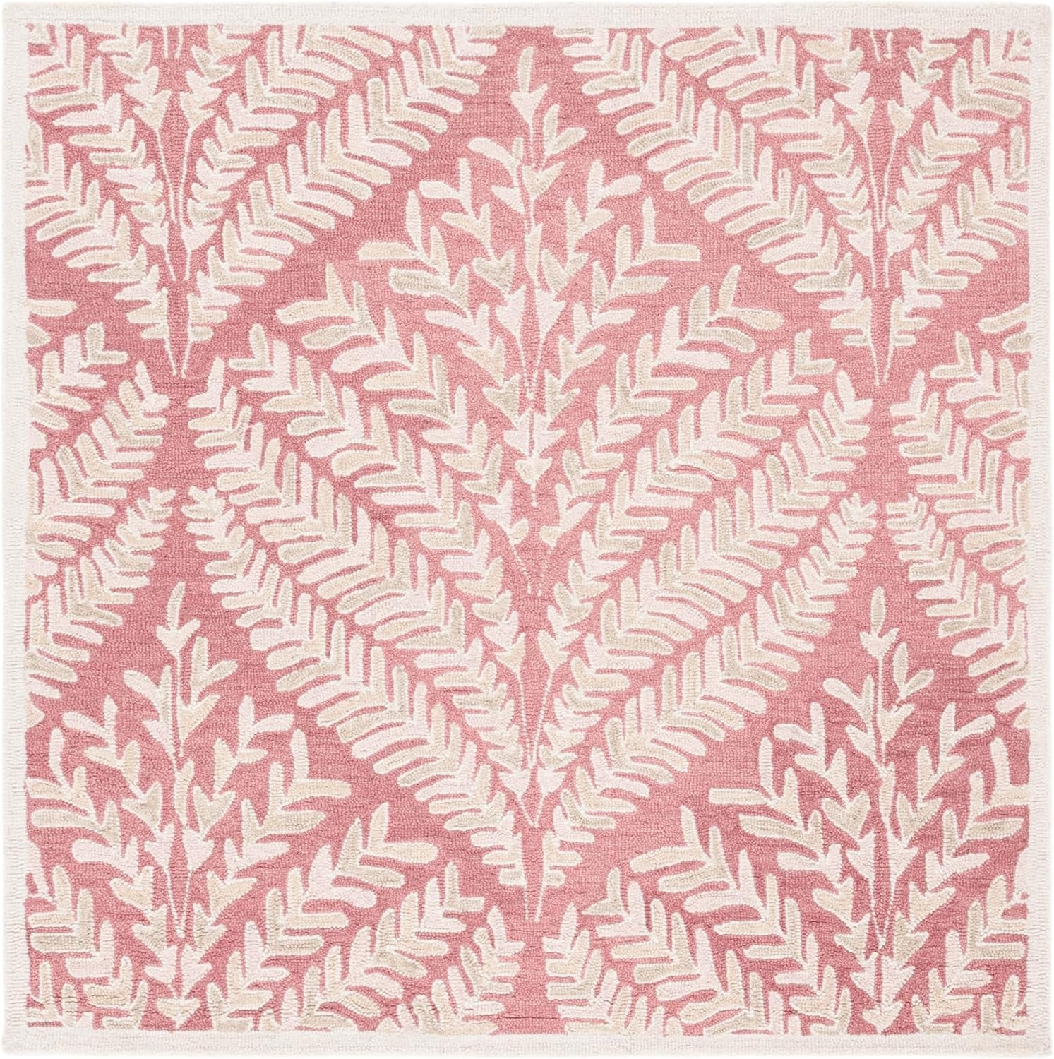 image:imageSAFAVIEH Area Rug 8x10 Capri Collection Large Ivory amp Blue Handmade Wool Ideal for Living Room Bedroom Office Dining Space CPR208APinkIvory