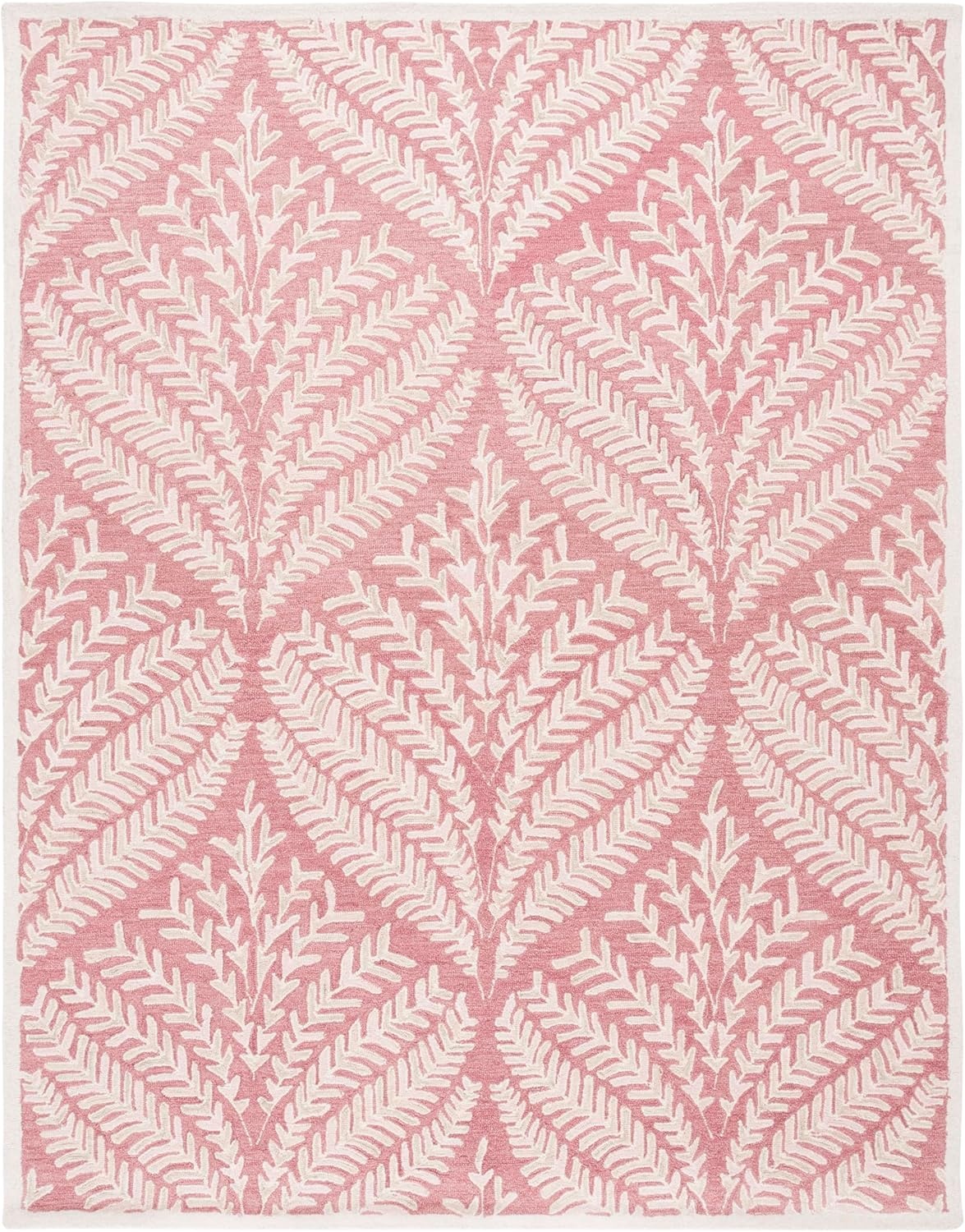 image:imageSAFAVIEH Area Rug 8x10 Capri Collection Large Ivory amp Blue Handmade Wool Ideal for Living Room Bedroom Office Dining Space CPR208APinkIvory