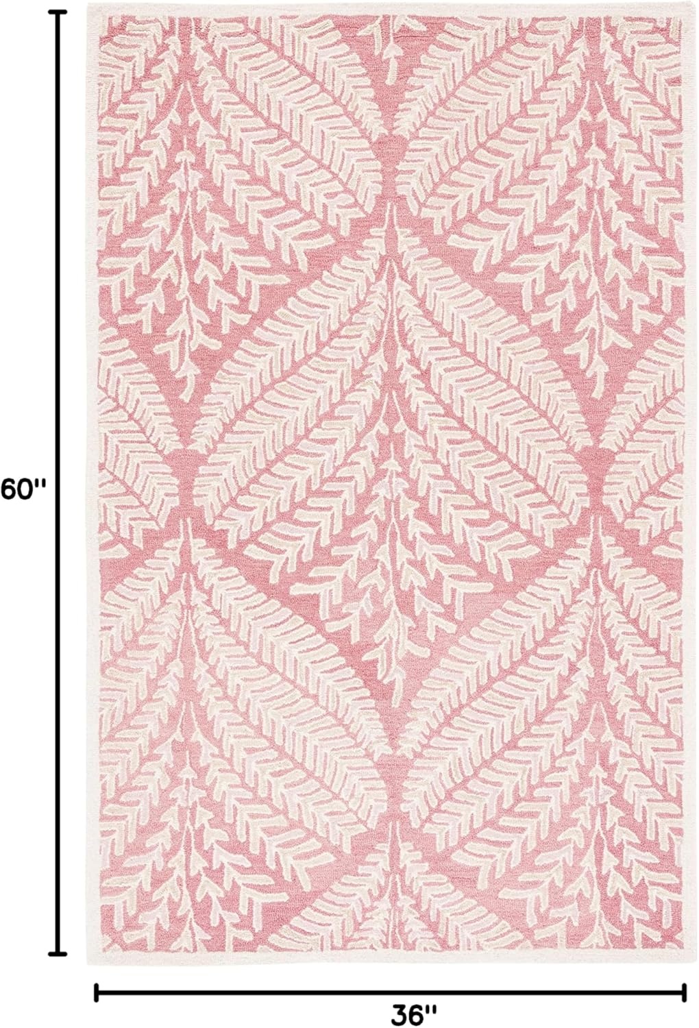 image:imageSAFAVIEH Area Rug 8x10 Capri Collection Large Ivory amp Blue Handmade Wool Ideal for Living Room Bedroom Office Dining Space CPR208APinkIvory
