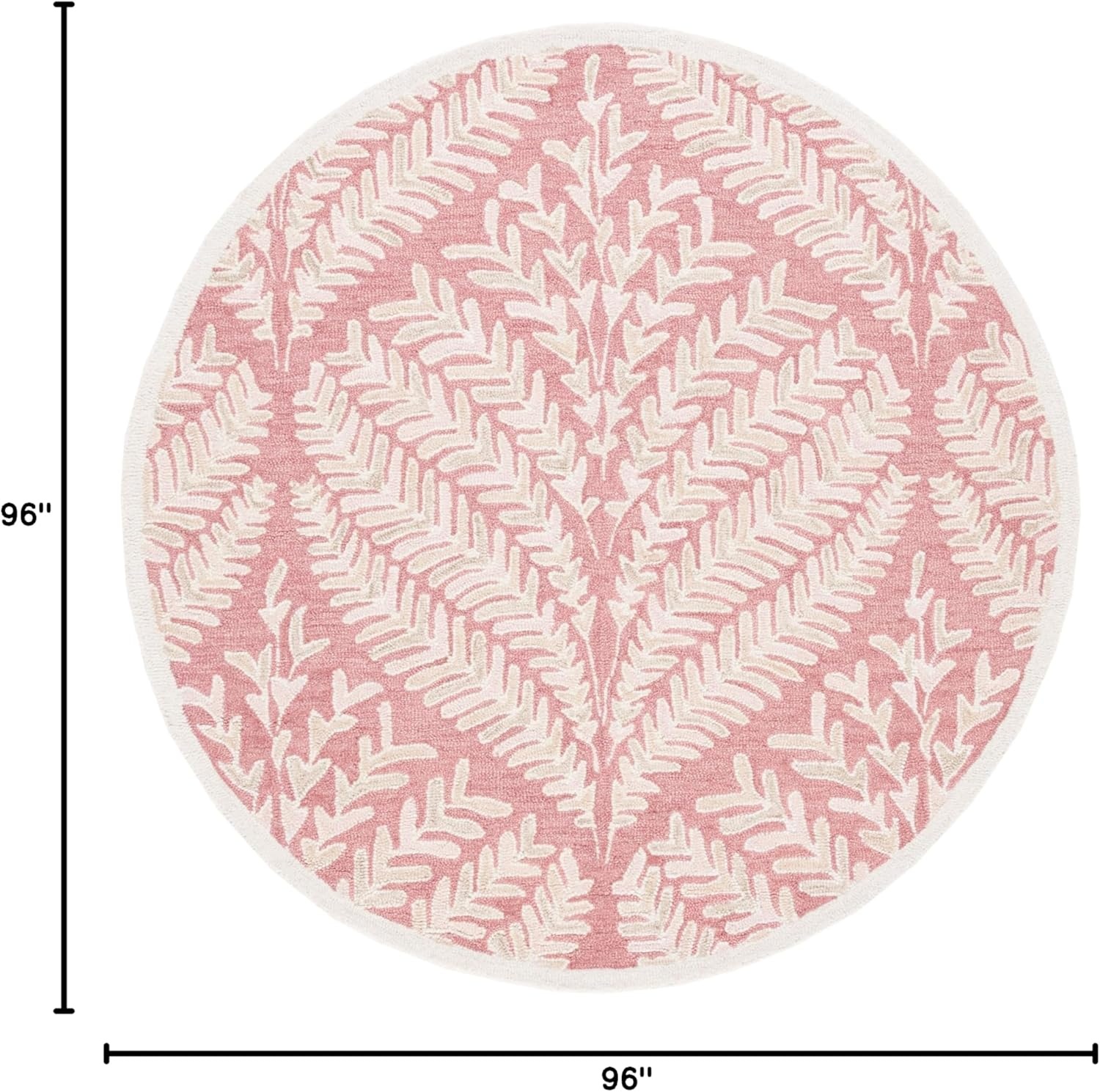 image:imageSAFAVIEH Area Rug 8x10 Capri Collection Large Ivory amp Blue Handmade Wool Ideal for Living Room Bedroom Office Dining Space CPR208APinkIvory