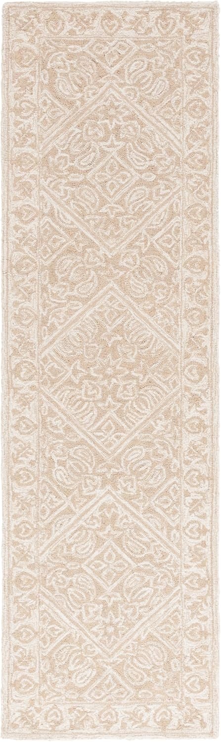 image:imageSAFAVIEH Area Rug 8x10 Dip Dye Collection Large Navy Blue Handmade Wool Ideal for Living Room Bedroom Office Dining Space DDY151NBeigeIvory