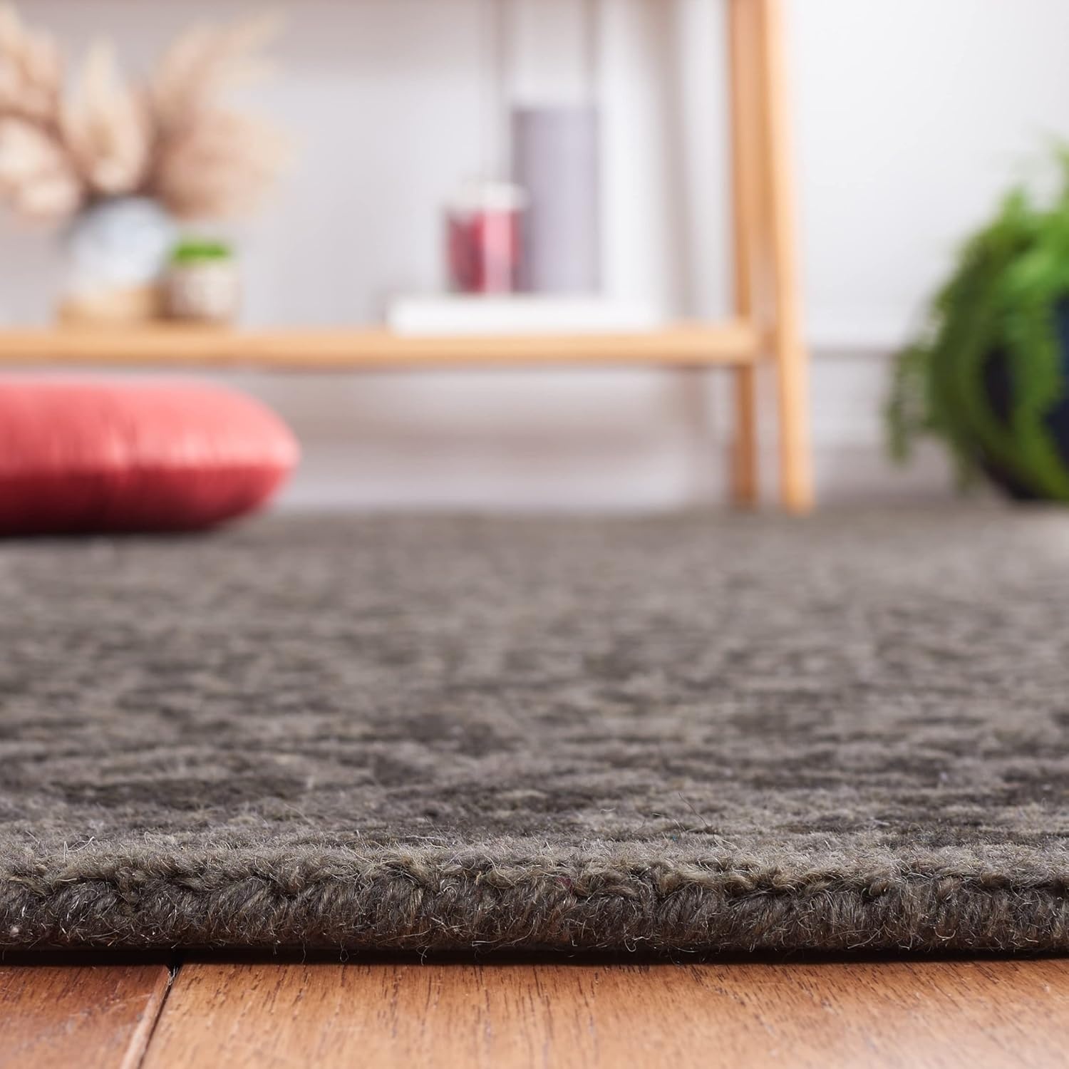 image:imageSAFAVIEH Area Rug 8x10 Dip Dye Collection Large Navy Blue Handmade Wool Ideal for Living Room Bedroom Office Dining Space DDY151NDark Grey