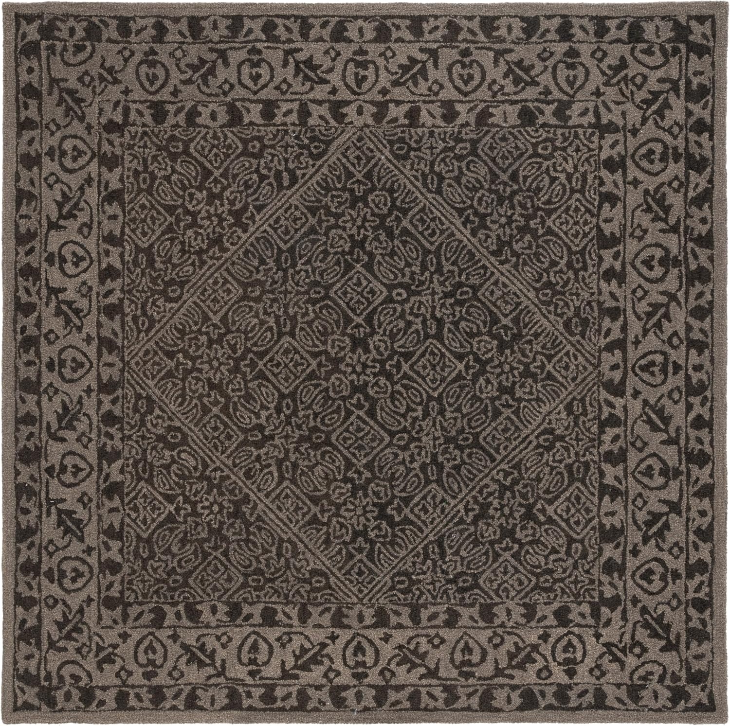 image:imageSAFAVIEH Area Rug 8x10 Dip Dye Collection Large Navy Blue Handmade Wool Ideal for Living Room Bedroom Office Dining Space DDY151NDark Grey
