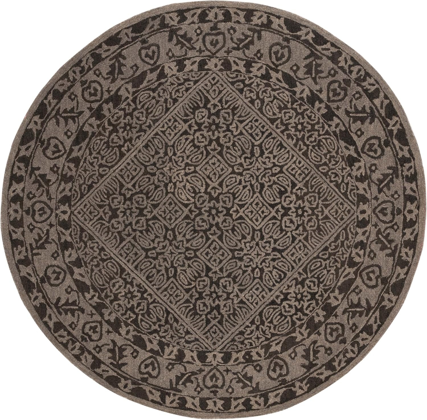 image:imageSAFAVIEH Area Rug 8x10 Dip Dye Collection Large Navy Blue Handmade Wool Ideal for Living Room Bedroom Office Dining Space DDY151NDark Grey