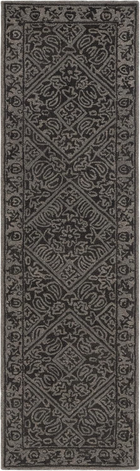 image:imageSAFAVIEH Area Rug 8x10 Dip Dye Collection Large Navy Blue Handmade Wool Ideal for Living Room Bedroom Office Dining Space DDY151NDark Grey