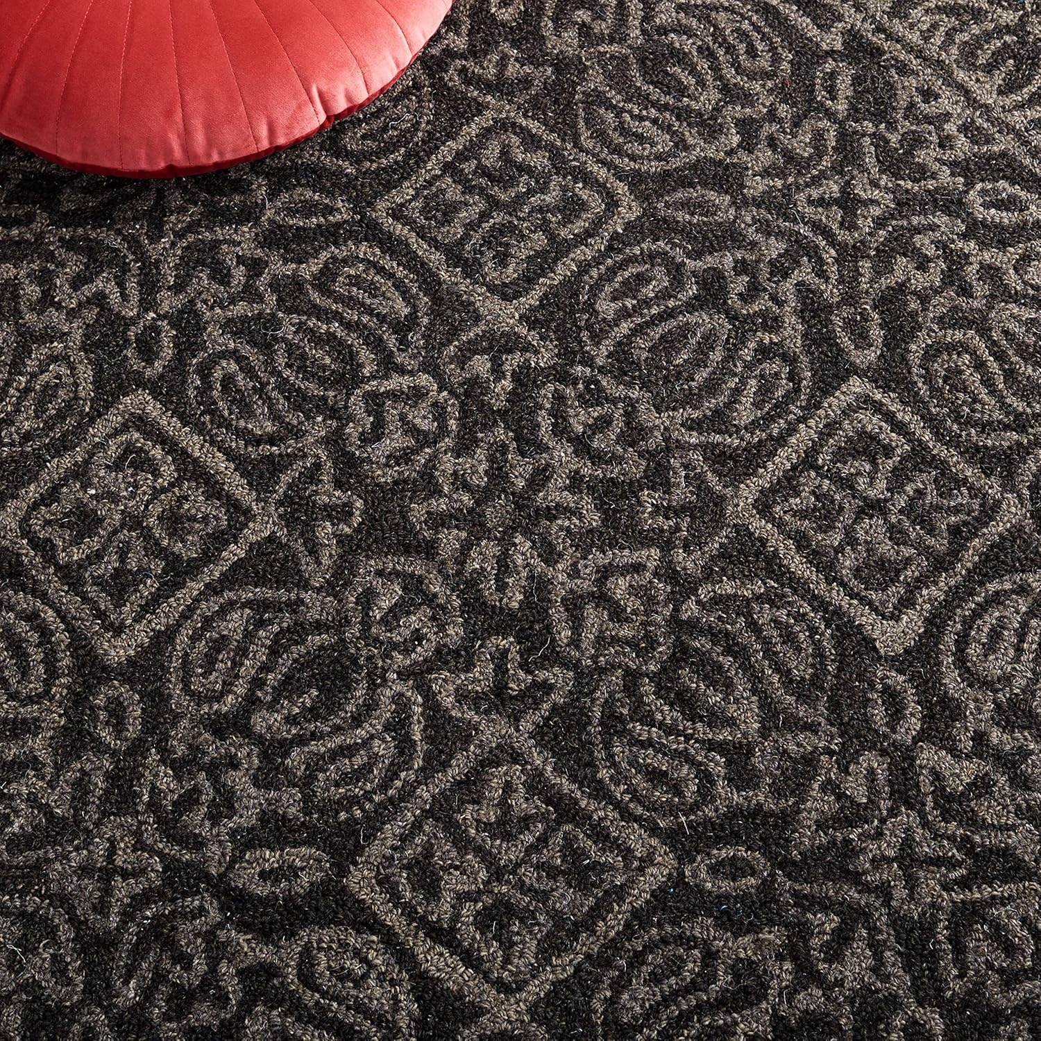 image:imageSAFAVIEH Area Rug 8x10 Dip Dye Collection Large Navy Blue Handmade Wool Ideal for Living Room Bedroom Office Dining Space DDY151NDark Grey
