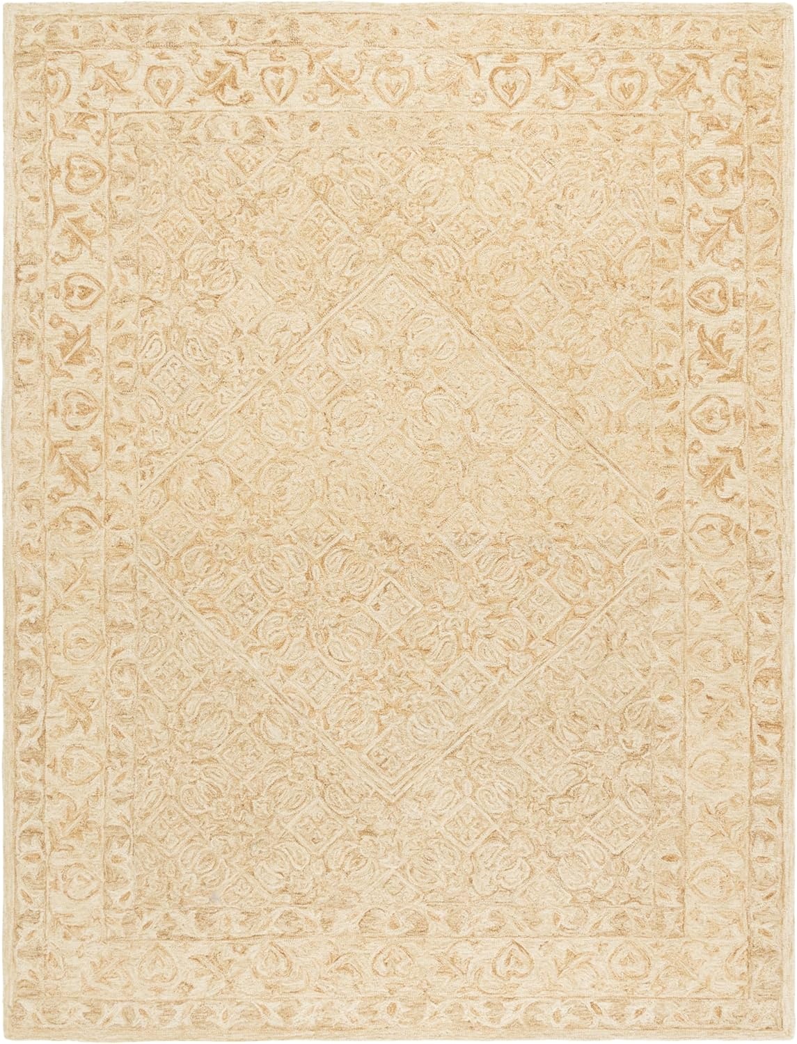 image:imageSAFAVIEH Area Rug 8x10 Dip Dye Collection Large Navy Blue Handmade Wool Ideal for Living Room Bedroom Office Dining Space DDY151NGoldIvory