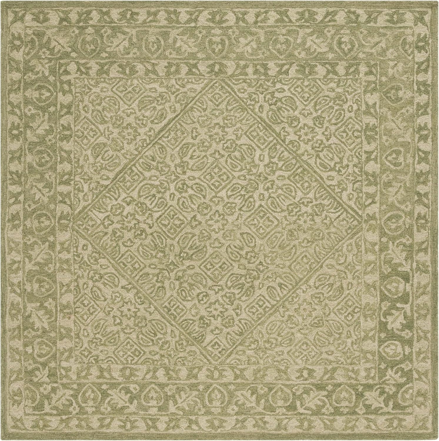 image:imageSAFAVIEH Area Rug 8x10 Dip Dye Collection Large Navy Blue Handmade Wool Ideal for Living Room Bedroom Office Dining Space DDY151NGreen
