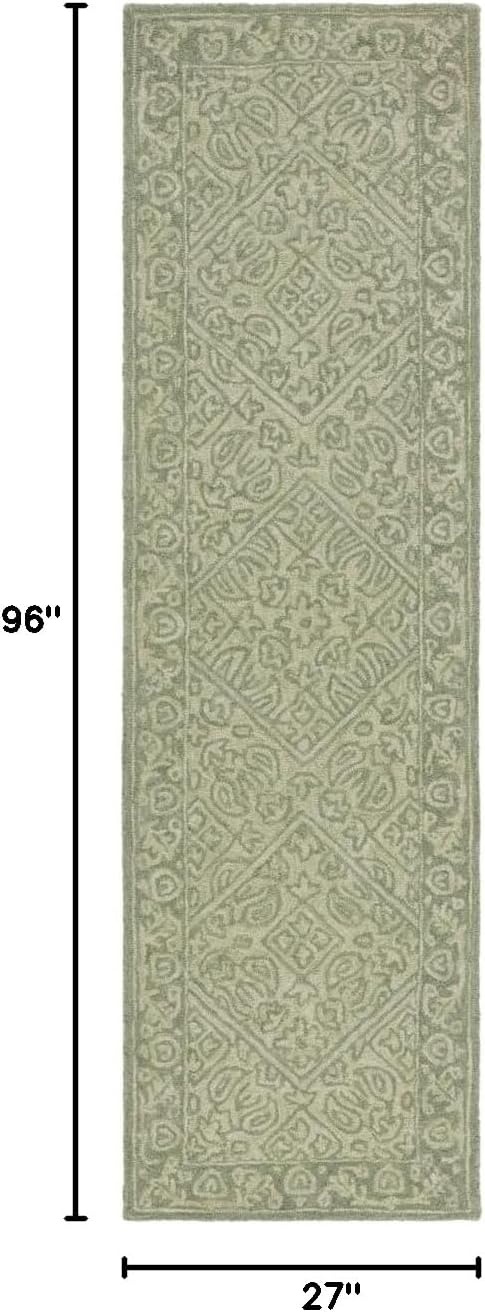 image:imageSAFAVIEH Area Rug 8x10 Dip Dye Collection Large Navy Blue Handmade Wool Ideal for Living Room Bedroom Office Dining Space DDY151NGreen