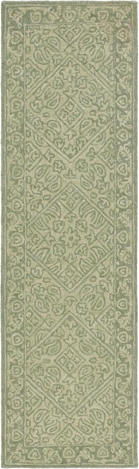 image:imageSAFAVIEH Area Rug 8x10 Dip Dye Collection Large Navy Blue Handmade Wool Ideal for Living Room Bedroom Office Dining Space DDY151NGreen