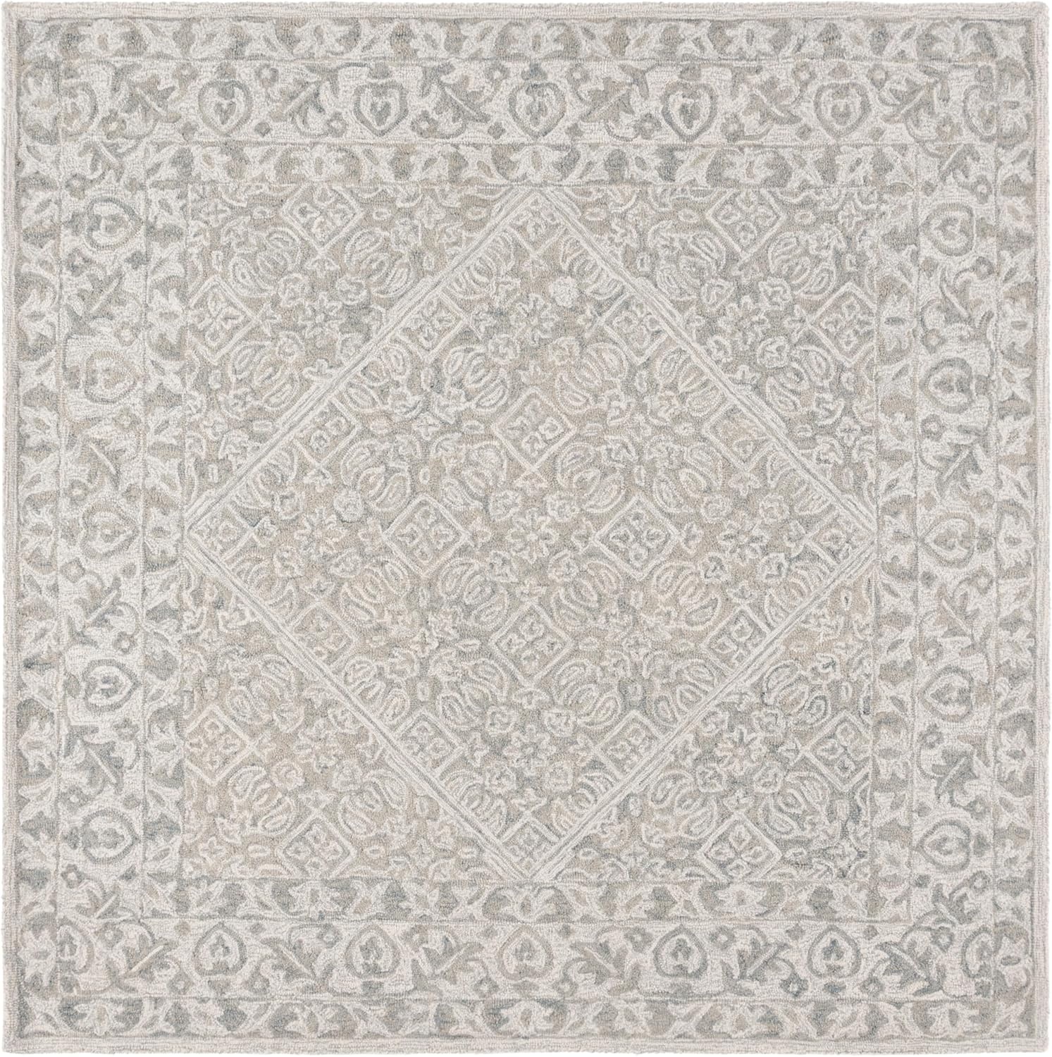 image:imageSAFAVIEH Area Rug 8x10 Dip Dye Collection Large Navy Blue Handmade Wool Ideal for Living Room Bedroom Office Dining Space DDY151NGreyIvory