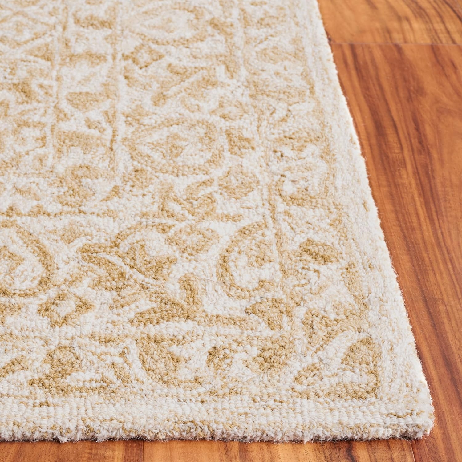 image:imageSAFAVIEH Area Rug 8x10 Dip Dye Collection Large Navy Blue Handmade Wool Ideal for Living Room Bedroom Office Dining Space DDY151NLight BeigeIvory