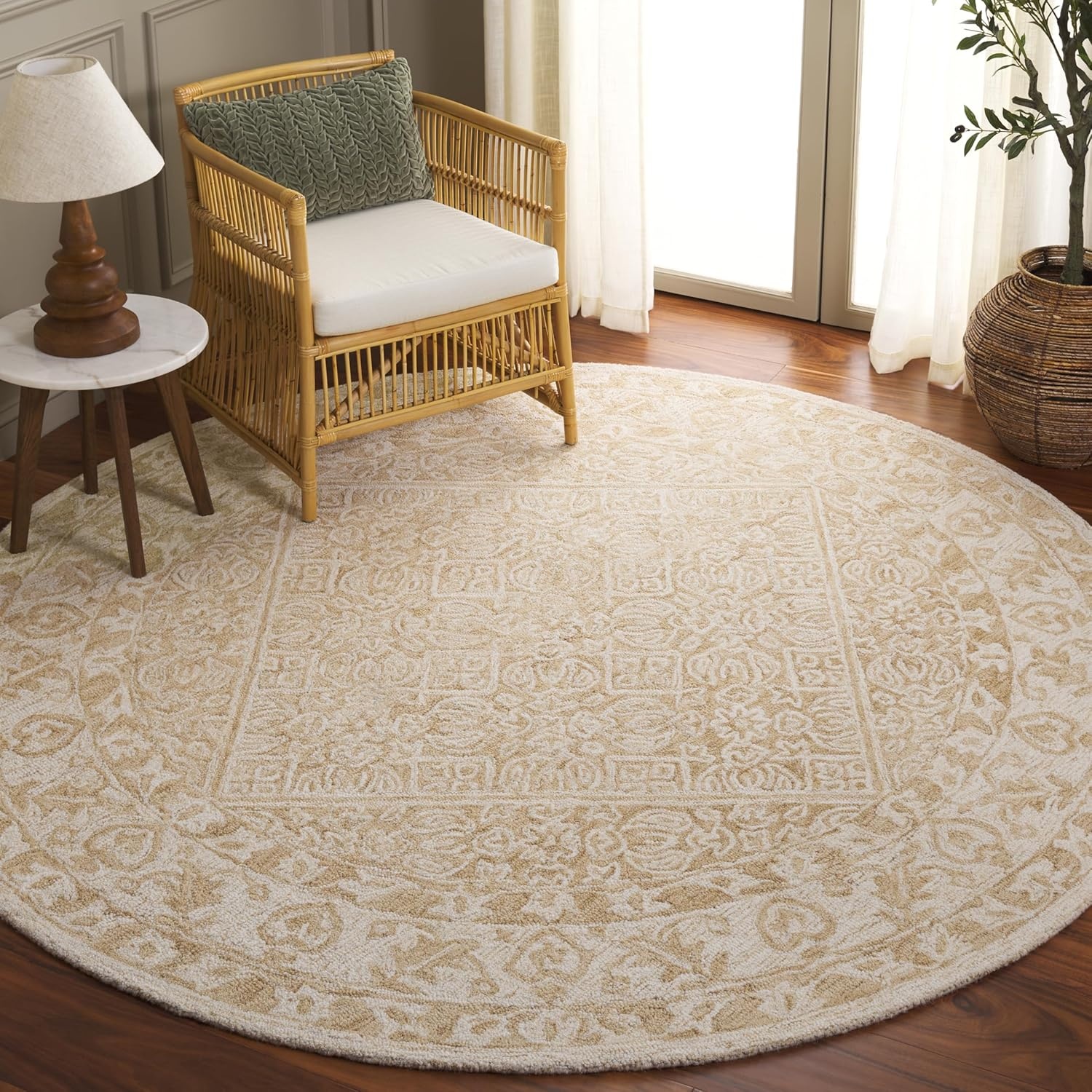 image:imageSAFAVIEH Area Rug 8x10 Dip Dye Collection Large Navy Blue Handmade Wool Ideal for Living Room Bedroom Office Dining Space DDY151NLight BeigeIvory