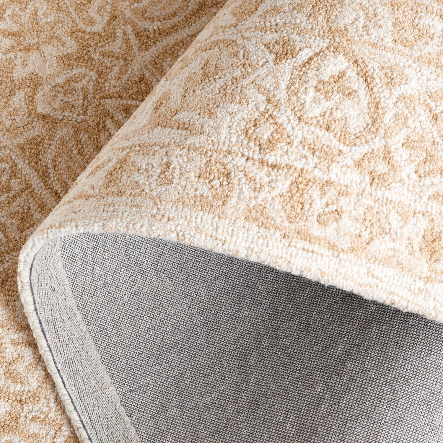 image:imageSAFAVIEH Area Rug 8x10 Dip Dye Collection Large Navy Blue Handmade Wool Ideal for Living Room Bedroom Office Dining Space DDY151NLight BeigeIvory