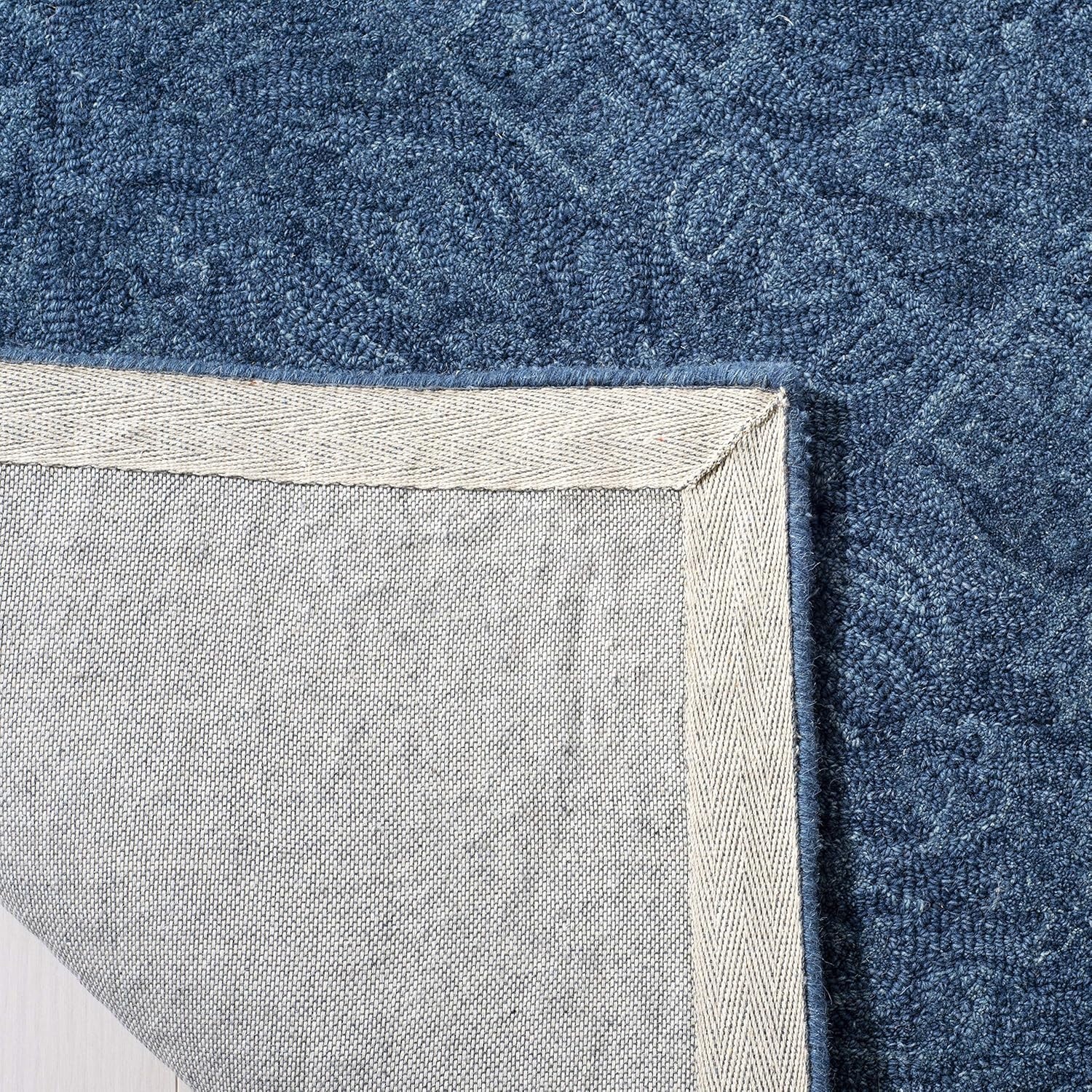 image:imageSAFAVIEH Area Rug 8x10 Dip Dye Collection Large Navy Blue Handmade Wool Ideal for Living Room Bedroom Office Dining Space DDY151NNavy Blue