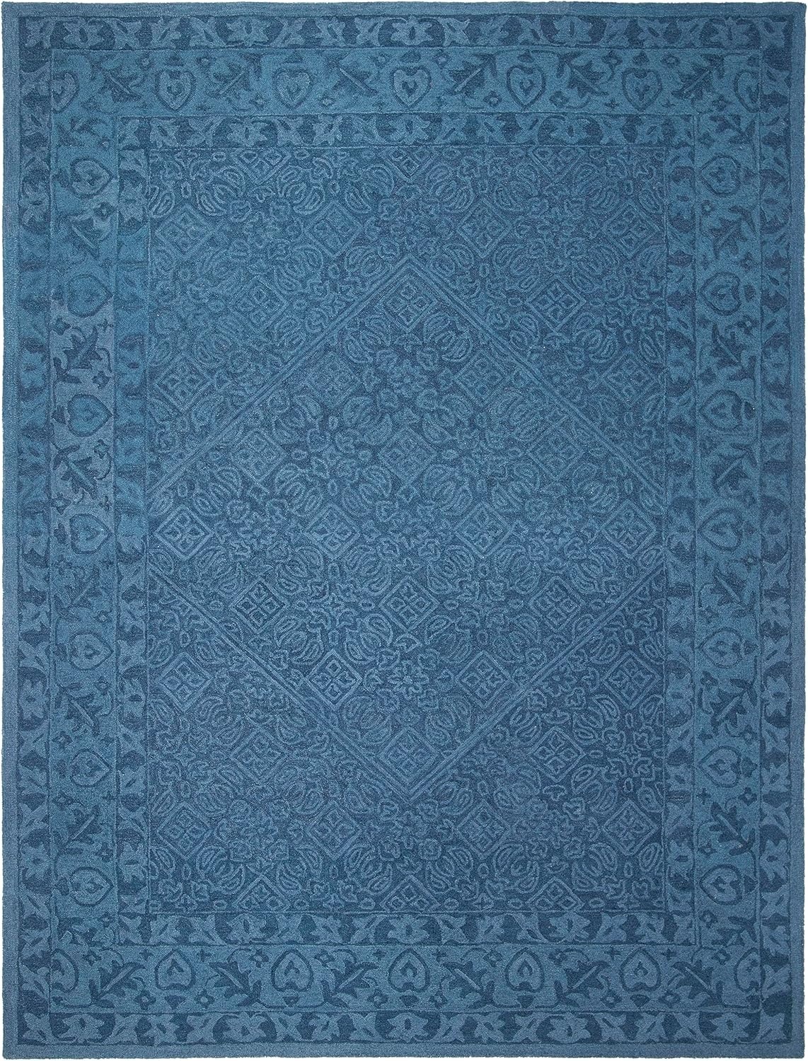 image:imageSAFAVIEH Area Rug 8x10 Dip Dye Collection Large Navy Blue Handmade Wool Ideal for Living Room Bedroom Office Dining Space DDY151NNavy Blue