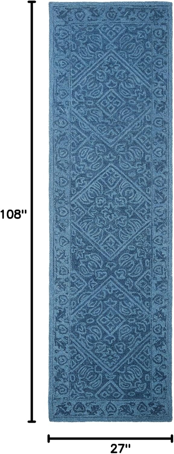 image:imageSAFAVIEH Area Rug 8x10 Dip Dye Collection Large Navy Blue Handmade Wool Ideal for Living Room Bedroom Office Dining Space DDY151NNavy Blue