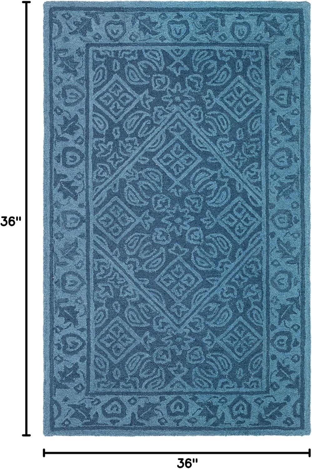 image:imageSAFAVIEH Area Rug 8x10 Dip Dye Collection Large Navy Blue Handmade Wool Ideal for Living Room Bedroom Office Dining Space DDY151NNavy Blue