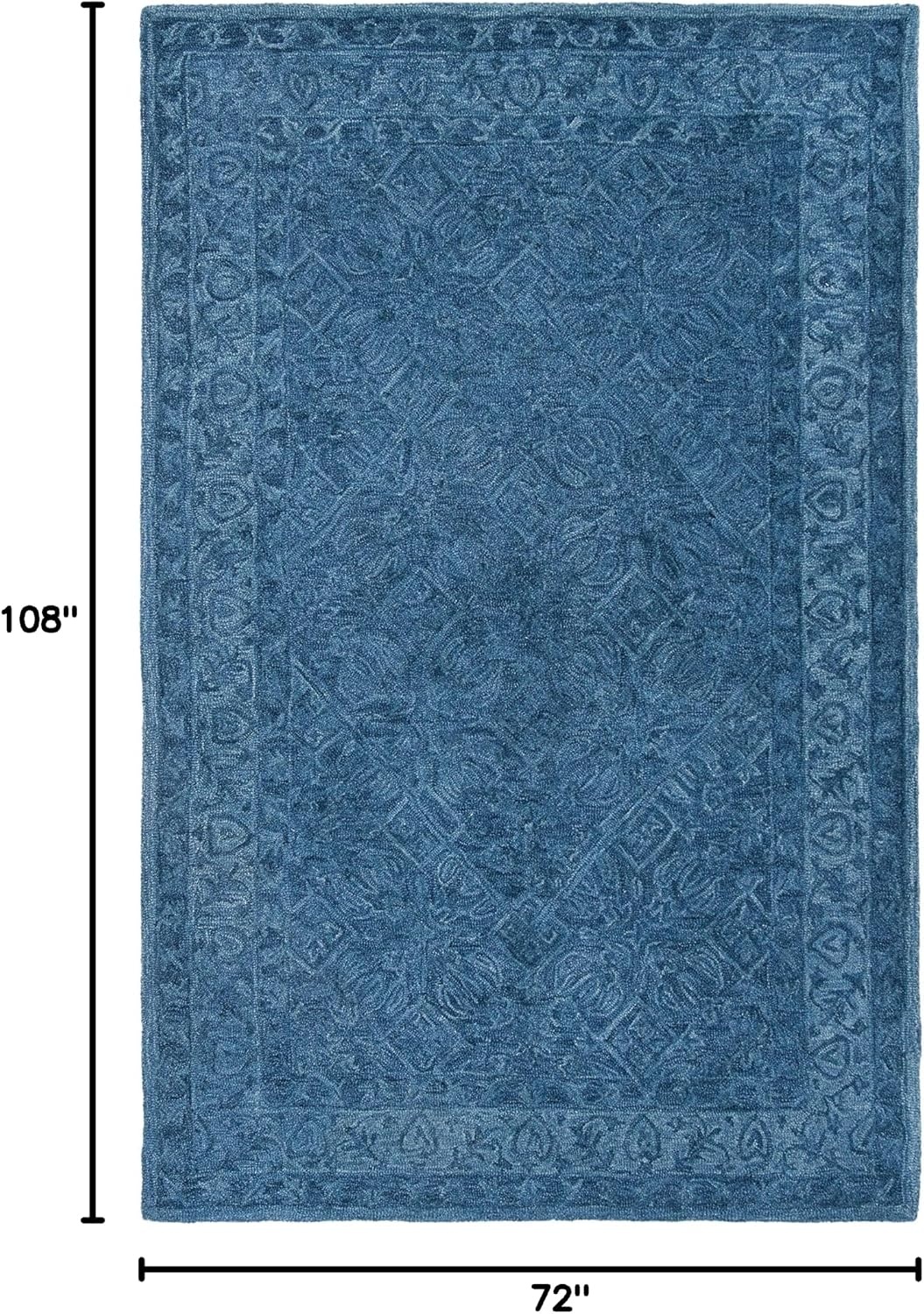 image:imageSAFAVIEH Area Rug 8x10 Dip Dye Collection Large Navy Blue Handmade Wool Ideal for Living Room Bedroom Office Dining Space DDY151NNavy Blue